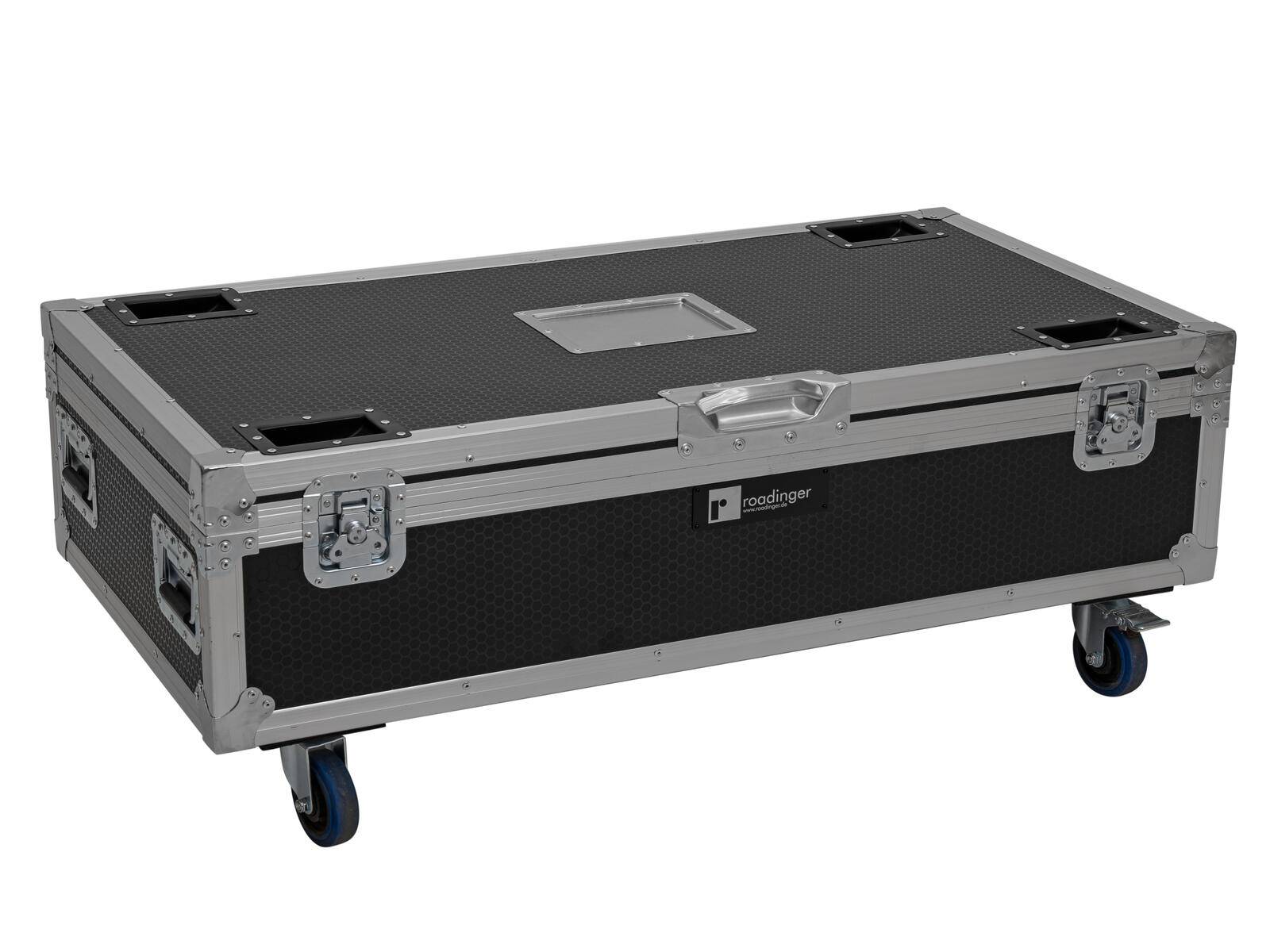 ROADINGER Flightcase 8x AKKU IP Pixel Tube 360° PRO CRMX mit Ladefunktion und Rollen