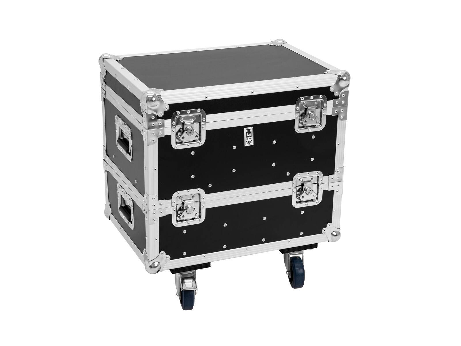 ROADINGER Flightcase 8x IP PIX Strobe RGB CW+WW mit Rollen