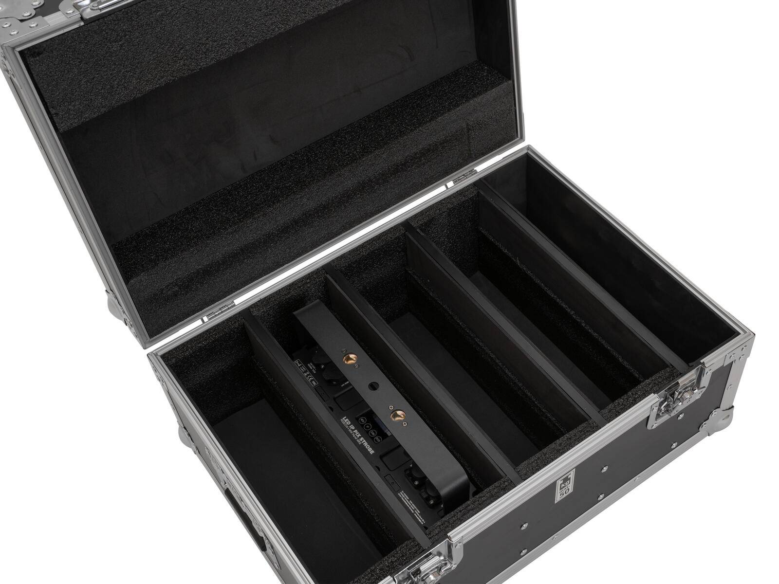 ROADINGER Flightcase 4x IP PIX Strobe RGB CW+WW