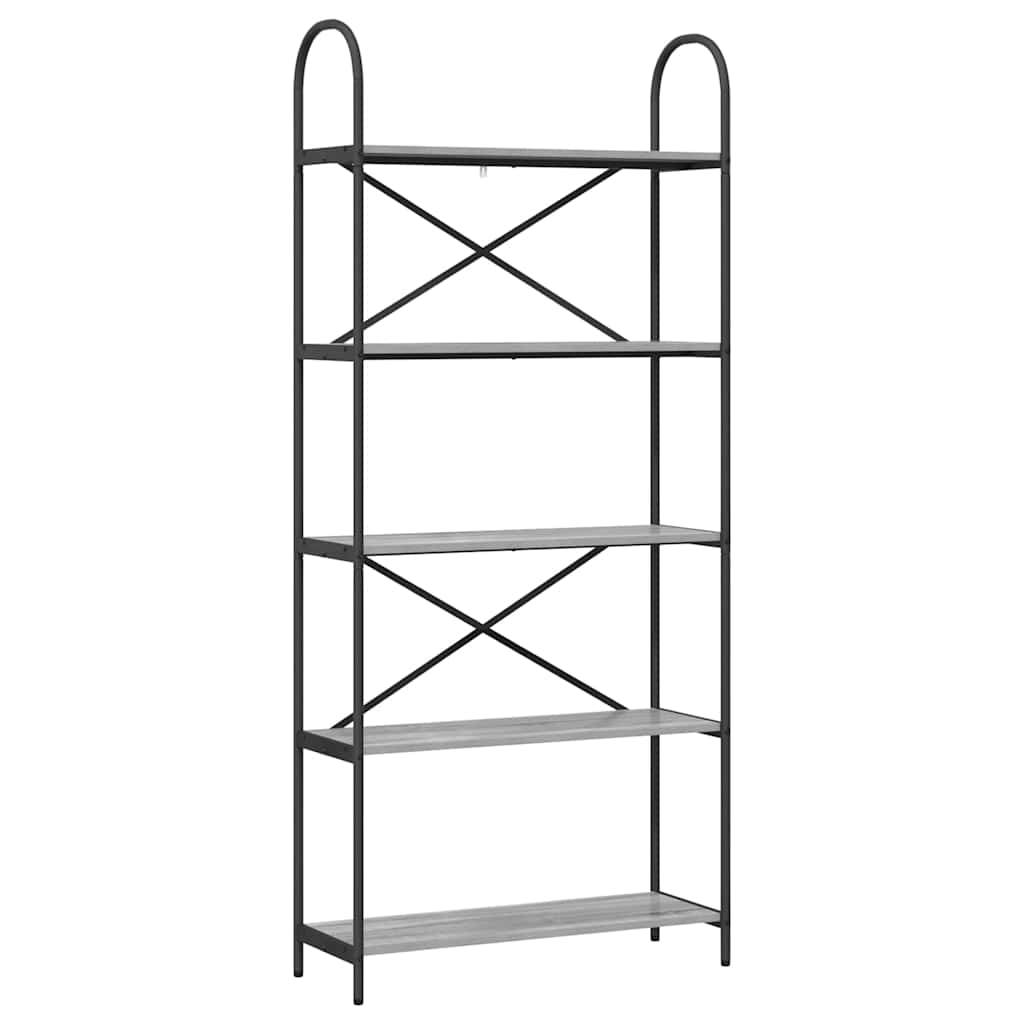vidaXL Bücherregal Graues Sonoma 80 x 30 x 183 cm Holzwerkstoff