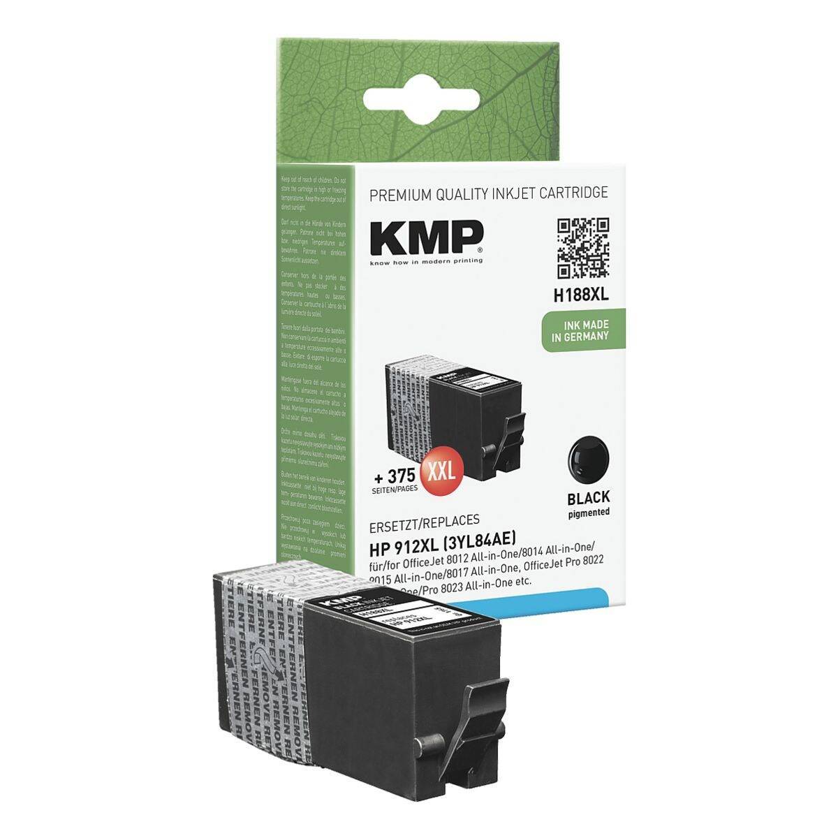 KMP Patrone HP HP912XL 3YL84AE black H188X 950 Seiten remanufactured Multimedia-Technik Patronen HP