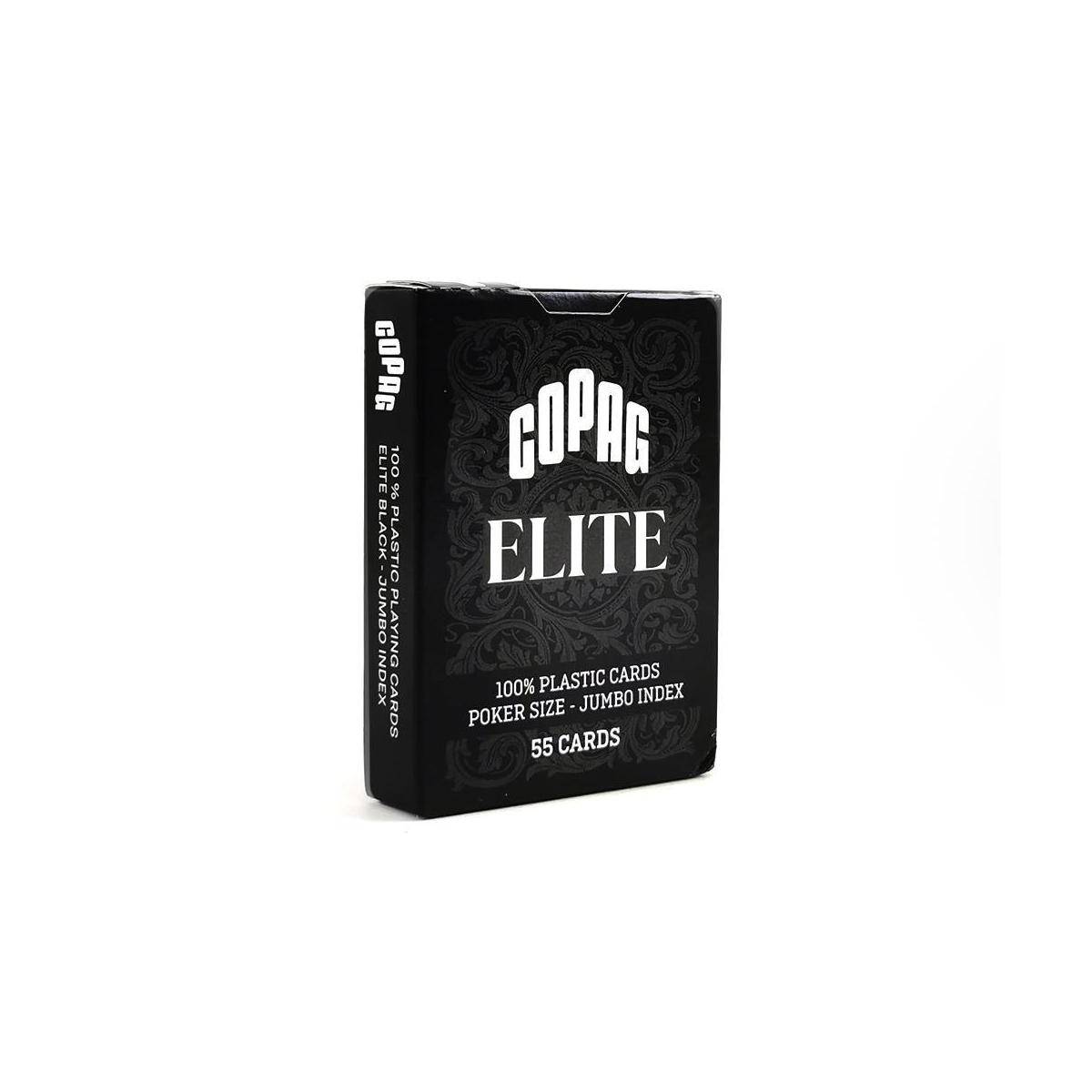 COPAG Elite - Jumbo Face - 2 index - Black Single-Deck