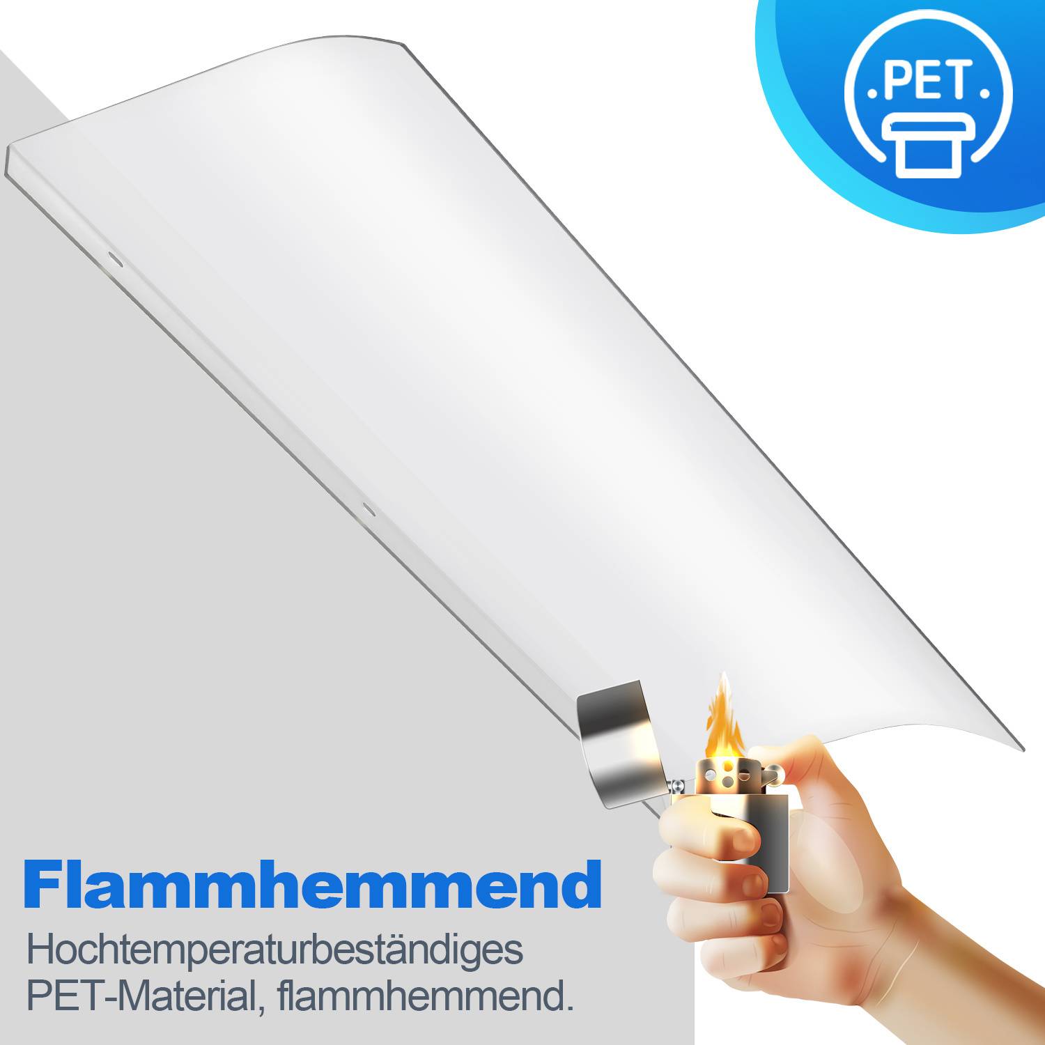 40*80cm Vordach für Haustür Pultbogenvordach Überdachung Haustür aus Polycarbonat für Garage Balkon Fenster Haus