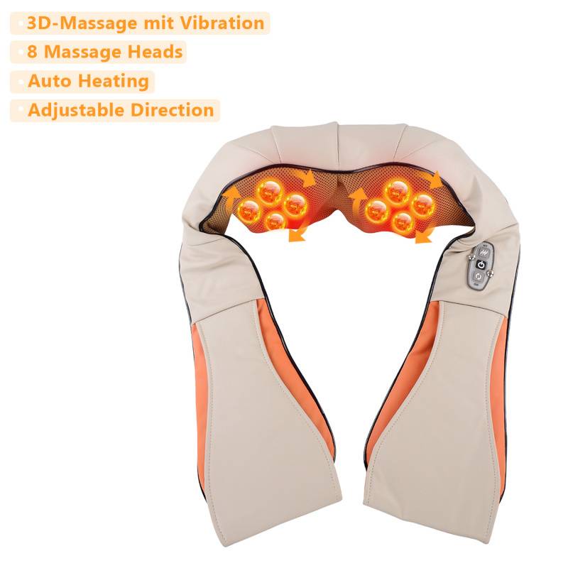 Shiatsu Massage Auto Nackenmassage 3D-Rotation Bein Nackenmassagegerät Büro