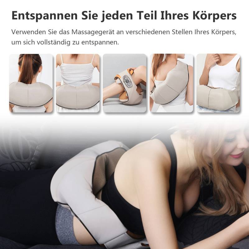 Shiatsu Massage Auto Nackenmassage 3D-Rotation Bein Nackenmassagegerät Büro