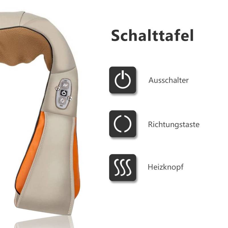 Shiatsu Massage Auto Nackenmassage 3D-Rotation Bein Nackenmassagegerät Büro