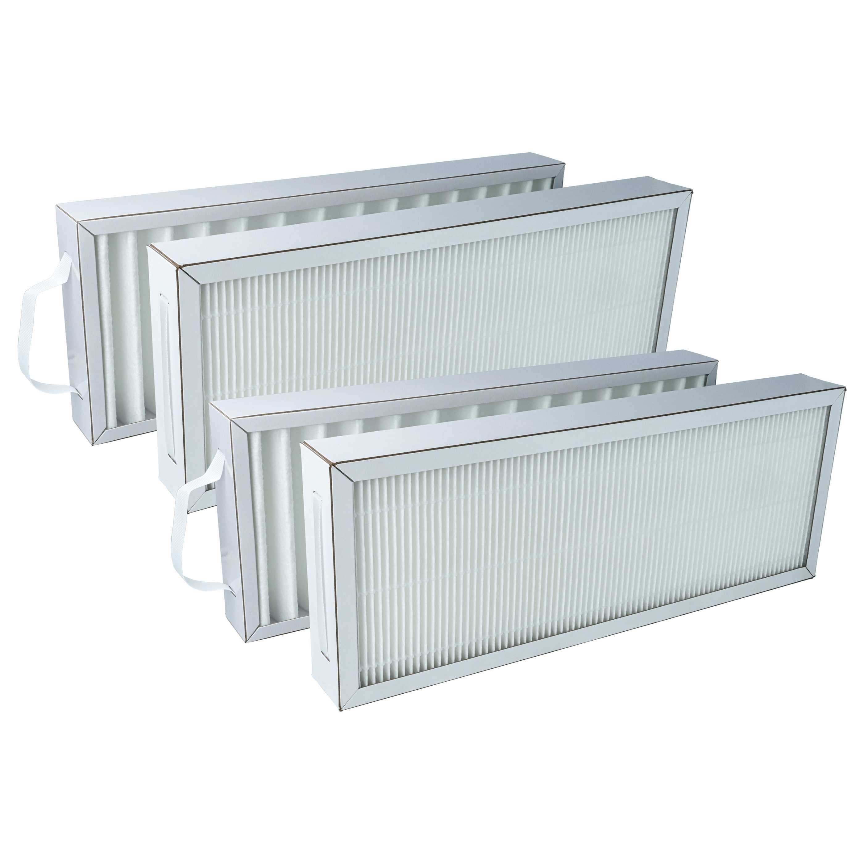 vhbw Filterset Ersatz für Pluggit APFG4F7-310-1 für Lüftungsgerät - Luftfilter G4 / F7 (4 Stück), Weiß