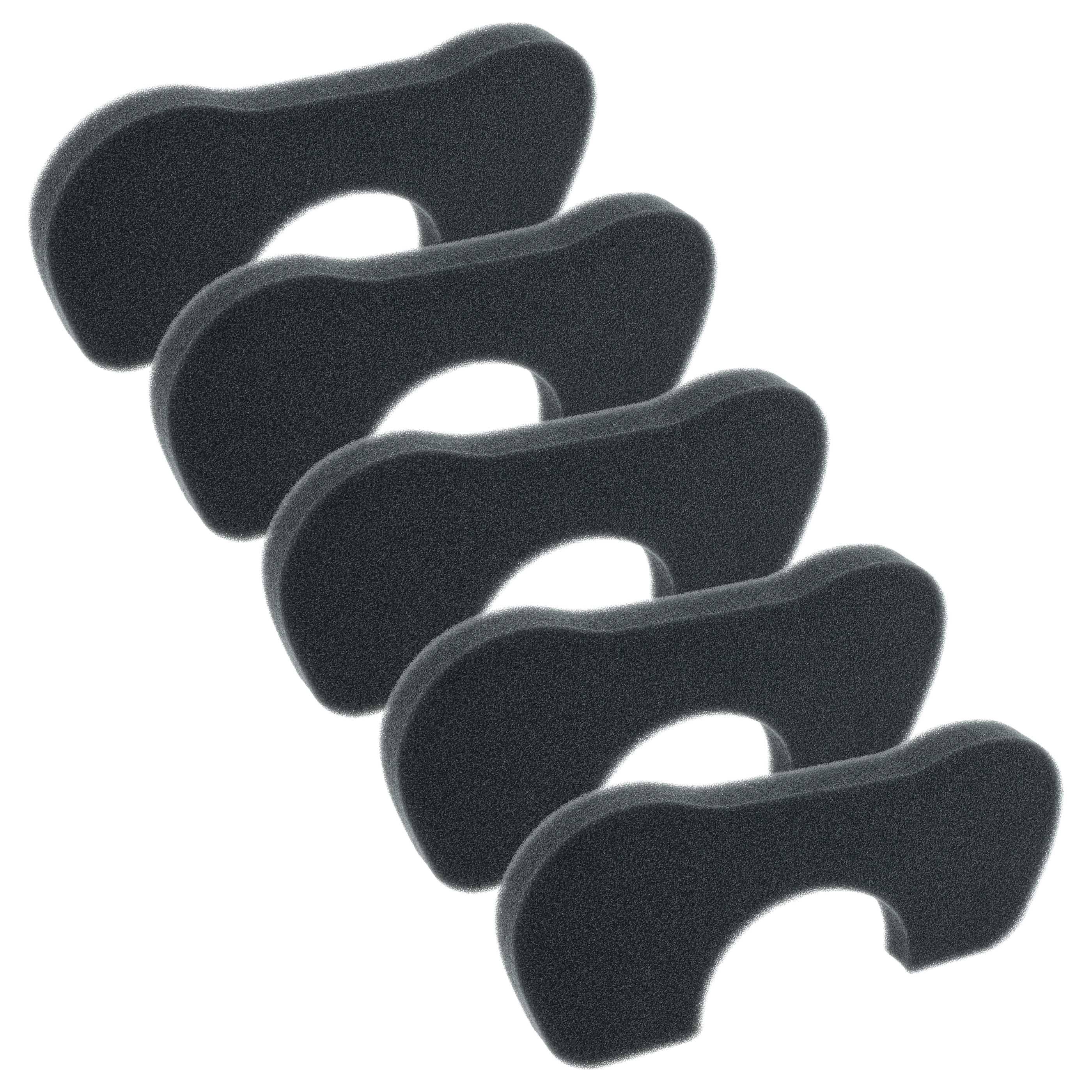 vhbw 5x Staubsaugerfilter kompatibel mit Bosch BGN2A3028/04, BGN2A3028/05, VSZ1NA1108/03, BGN2B112/04 Staubsauger - Schaumstofffilter Schwarz