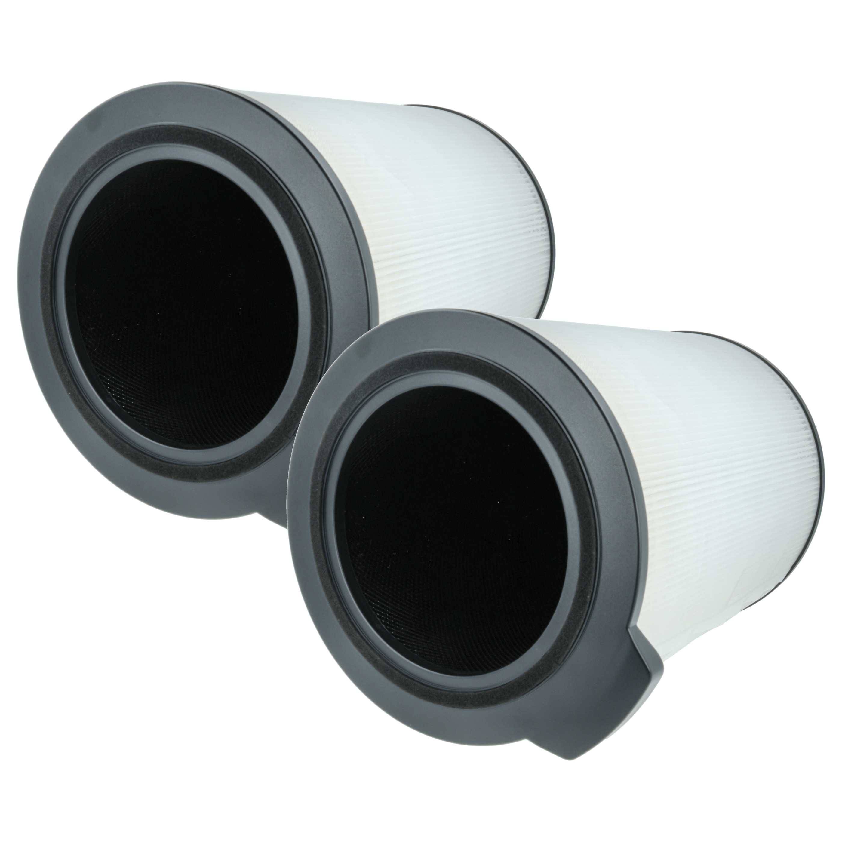 vhbw 2x Aktivkohlefilter Ersatz für Bosch 7733701946 für Luftreiniger - H13 Luftfilter Schwarz Weiß