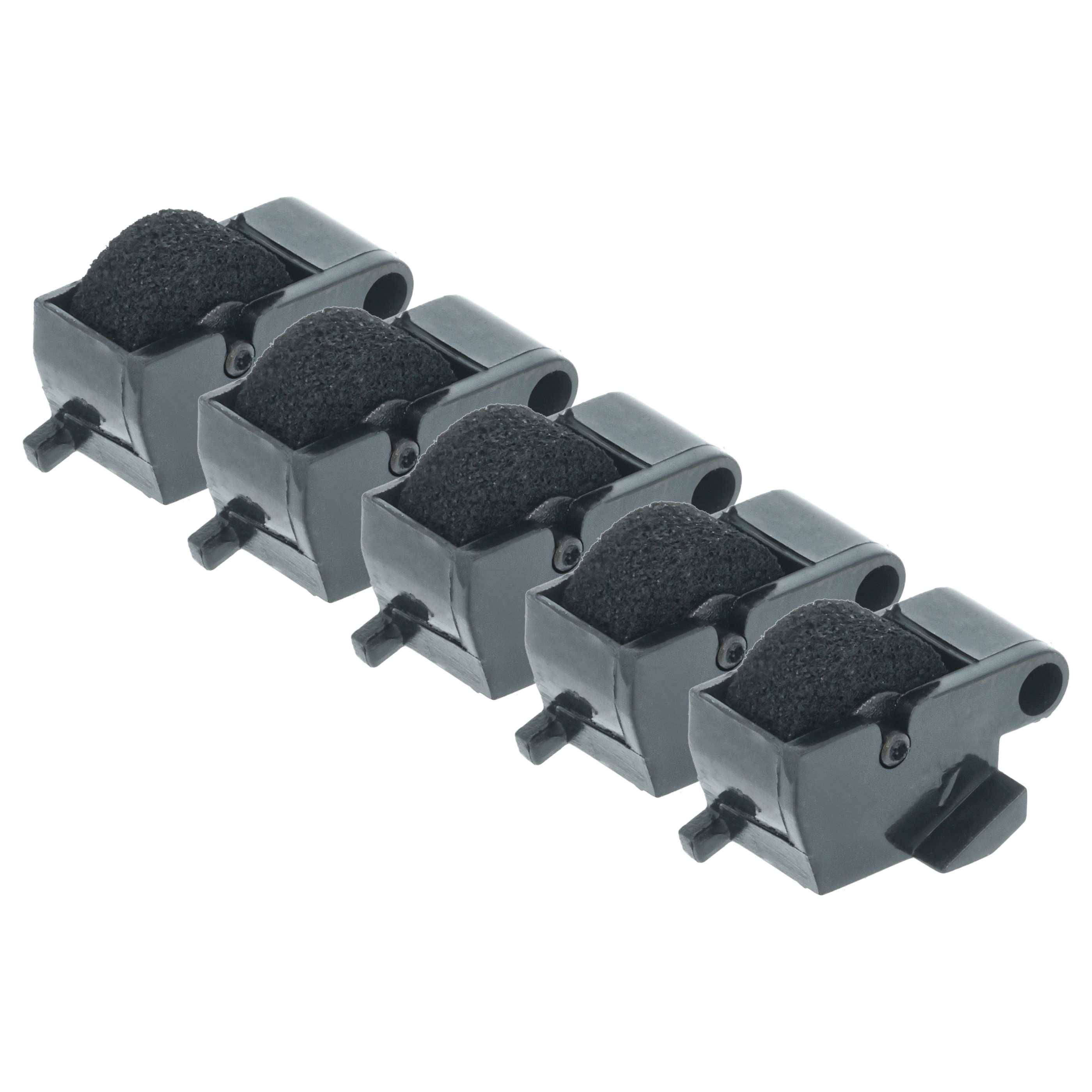 vhbw 5x Farbrolle, Farbwalze Schwarz kompatibel mit Sharp EL-1607P, EL-1801C, EL-1195H Taschenrechner, Registrierkasse