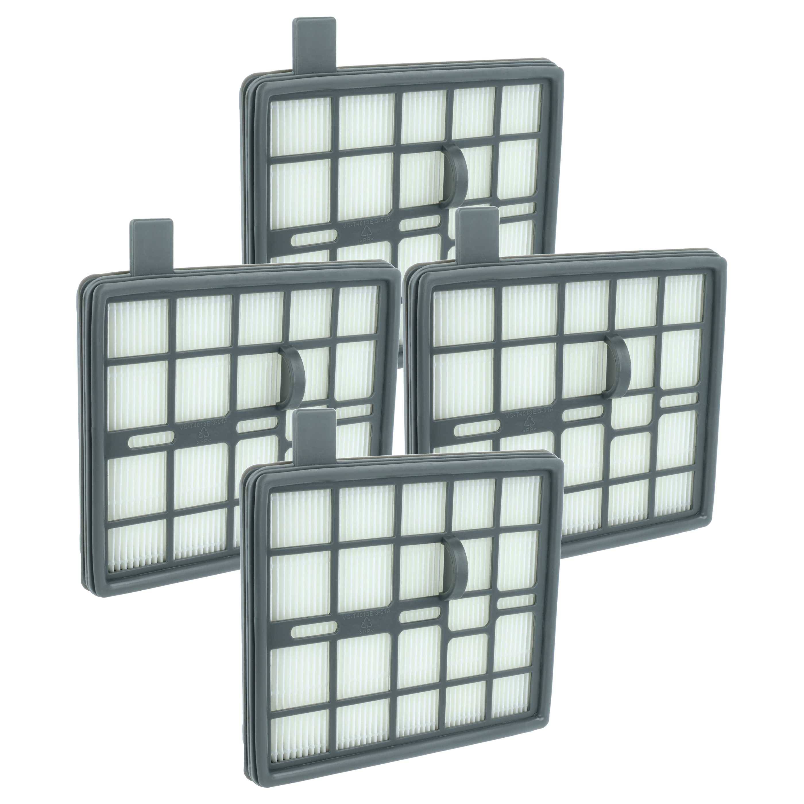 vhbw 4x Staubsaugerfilter Ersatz für Nilfisk 12404730 für Staubsauger - HEPA-Filter Grau Weiß