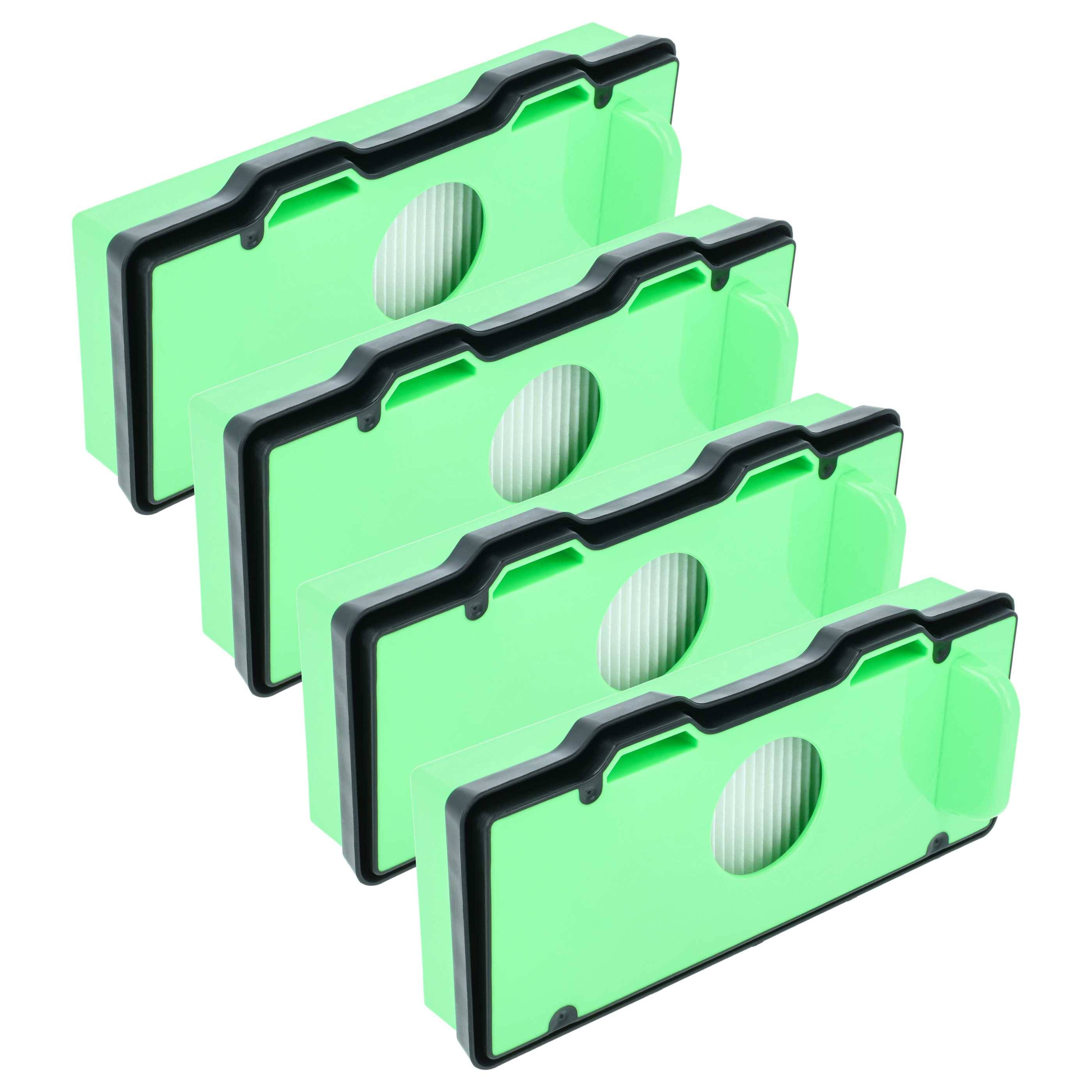 vhbw 4x Filter kompatibel mit Rowenta X-Plorer-Serie 80, X-plorer Serie 120 Saugroboter, Staubsauger Roboter - Filtereinheit