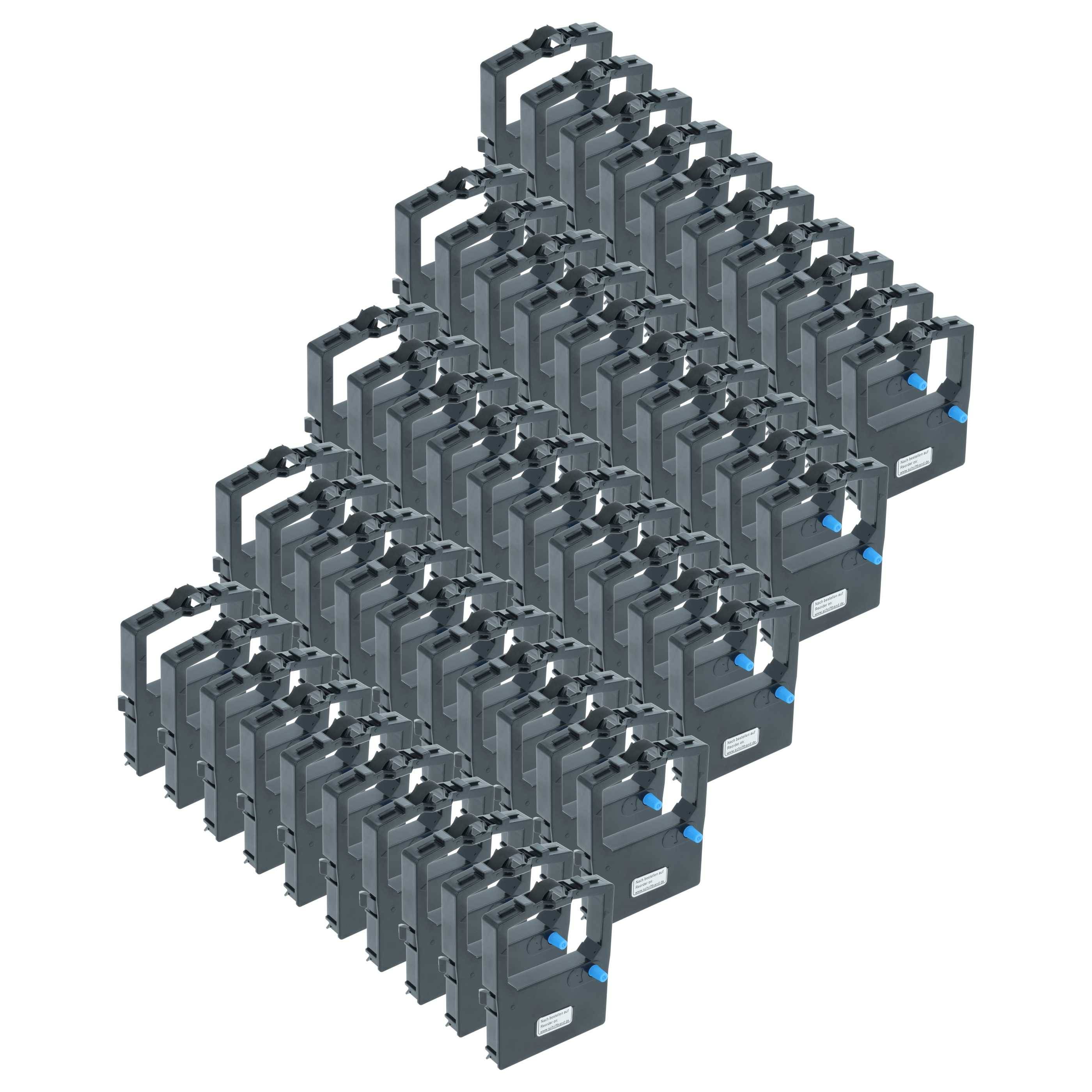 vhbw 50x Farbband Schriftband kompatibel mit OKI Microline ML 280 Elite Serial, ML 280 Elite Parallel Nadeldrucker, Bondrucker - Schwarz
