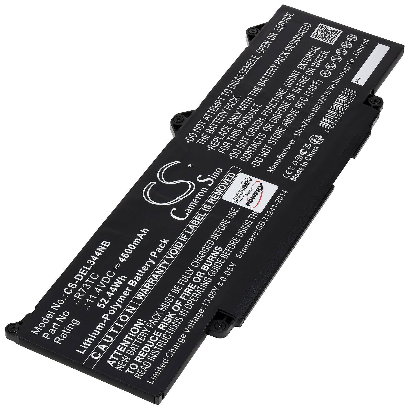 Powery Akku kompatibel mit Dell Typ DR02P, 11,4V, Li-Ion