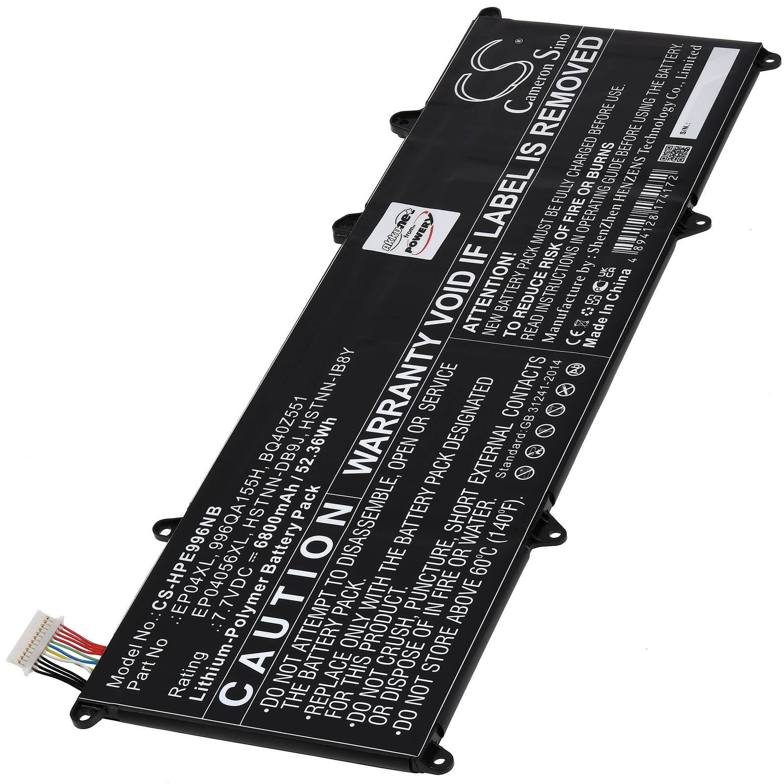 Powery Akku kompatibel mit HP Typ L52448-241, 7,7V, Li-Polymer