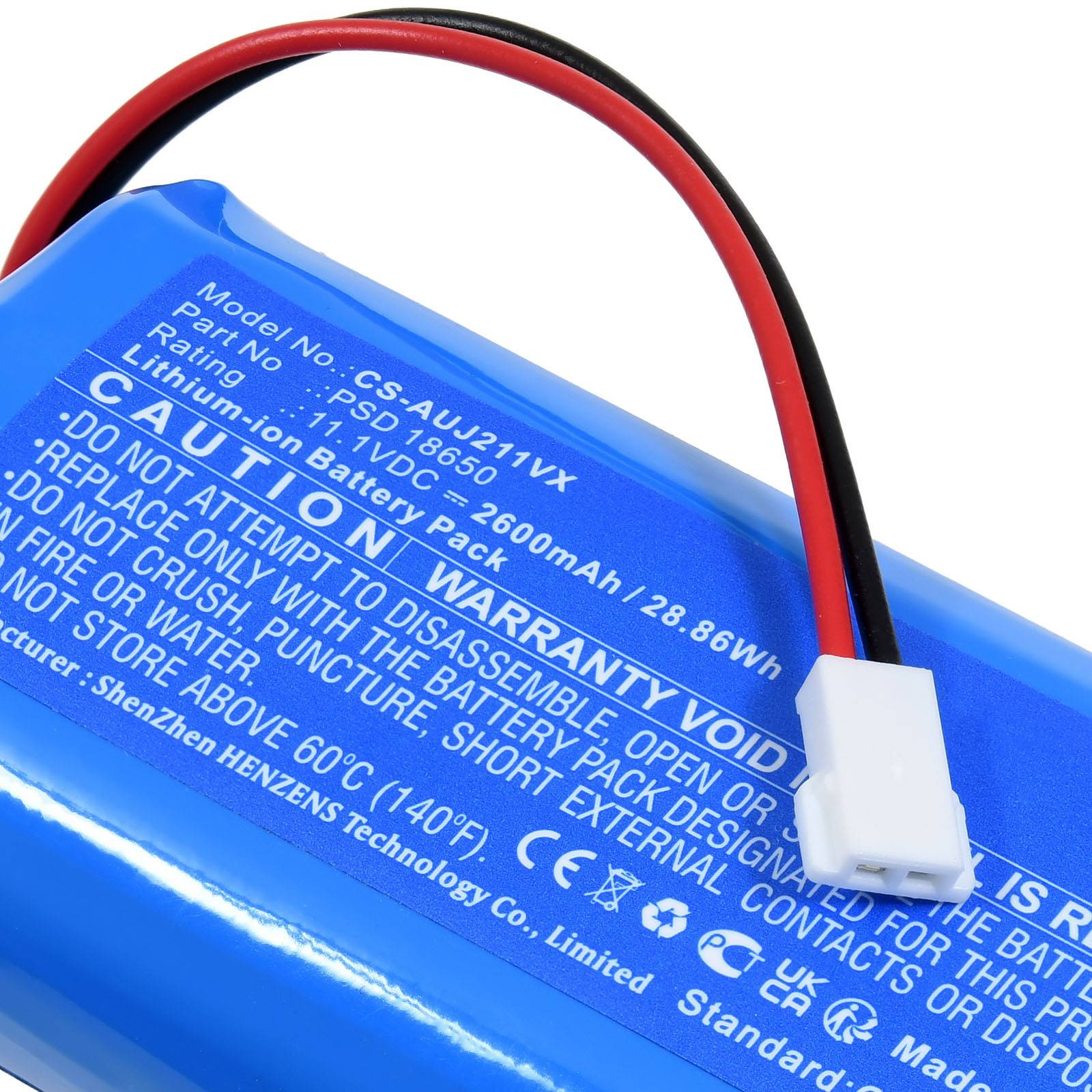 Powery Akku kompatibel mit Aquajack Typ PSD 18650, 11,1V, Li-Ion