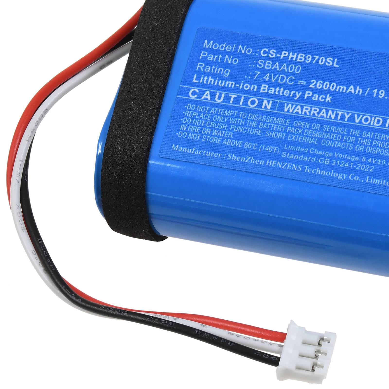 Powery Akku passend für Lautsprecher Philips Fidelio B97/1 B9 Typ SBAA00, 7,4V, Li-Ion