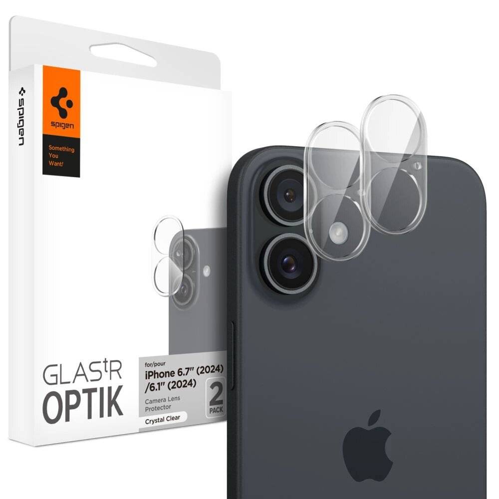 Spigen Optik Glas.tR Schutzglas Kamera iPhone 16 / Plus - transparent 2 Stk.