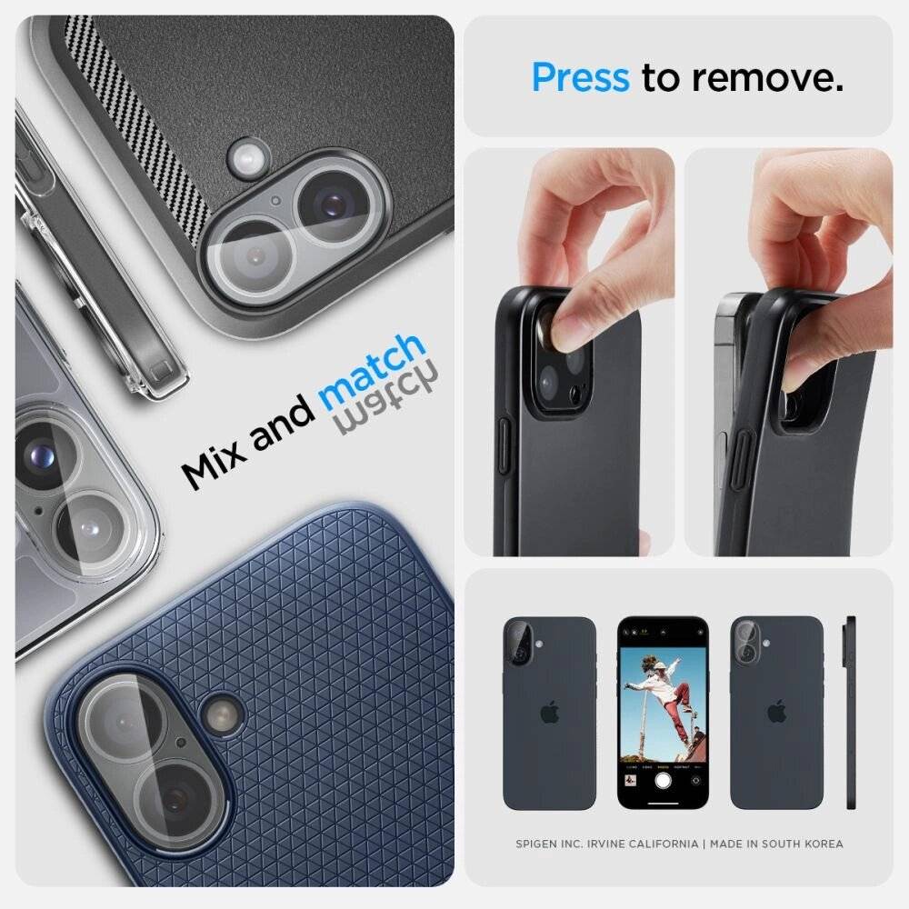 Spigen Optik Glas.tR Schutzglas Kamera iPhone 16 / Plus - transparent 2 Stk.