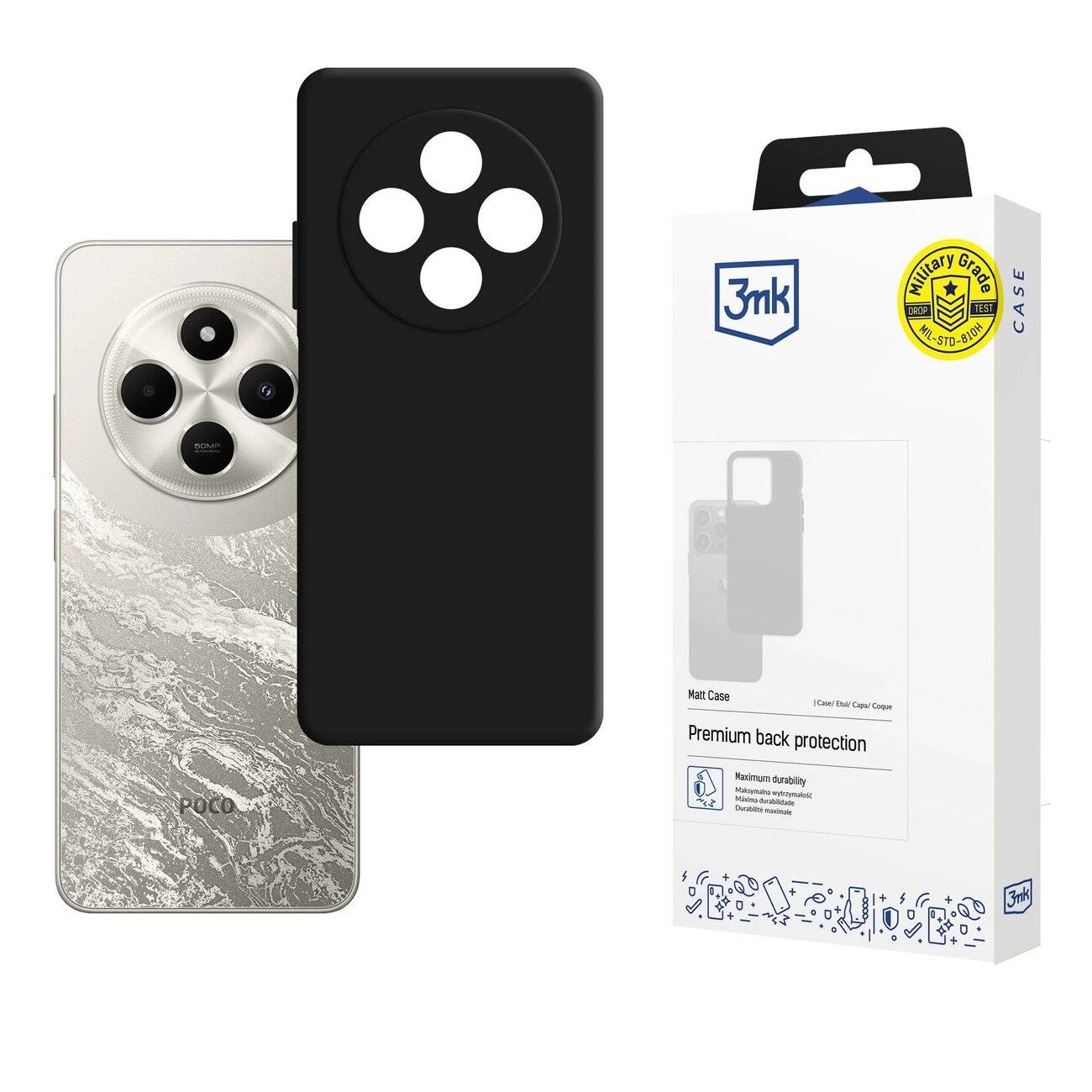 3mk Matt Case Xiaomi Poco C75 - Schwarz