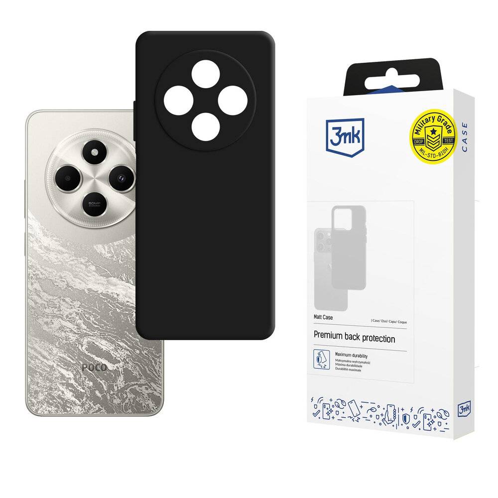 3mk Matt Case Xiaomi Poco C75 - Schwarz
