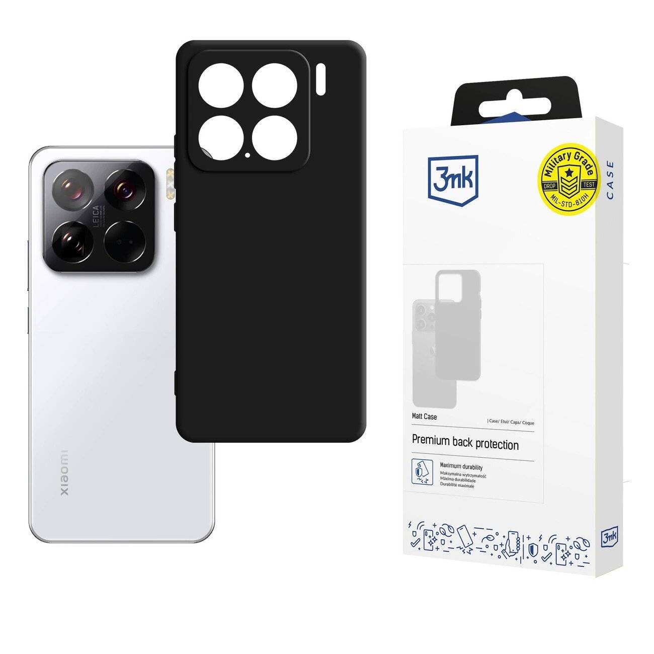 3mk Matt Case Xiaomi 15 - schwarz