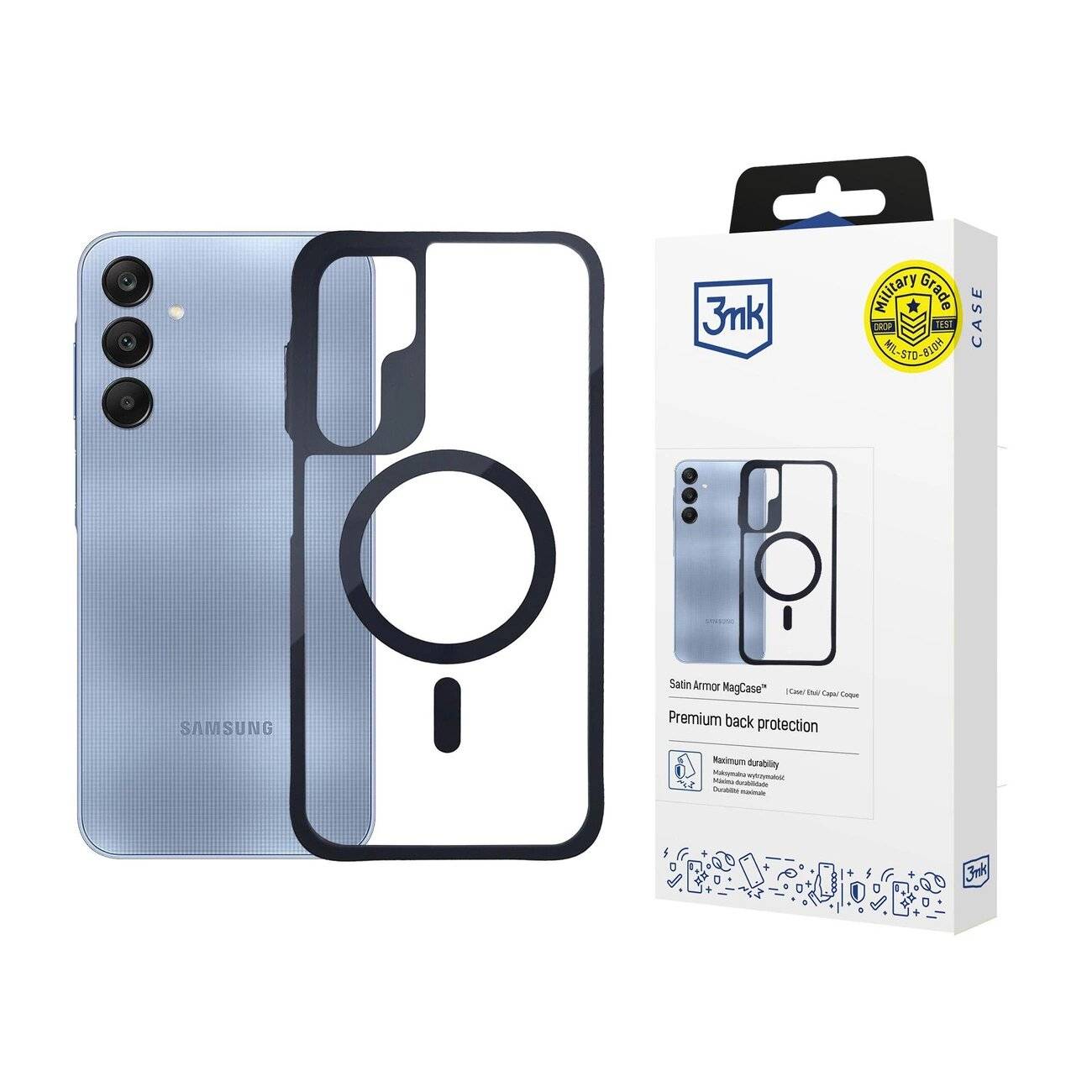3mk Satin Armor MagCase Hülle Samsung Galaxy A25 5G – transparent