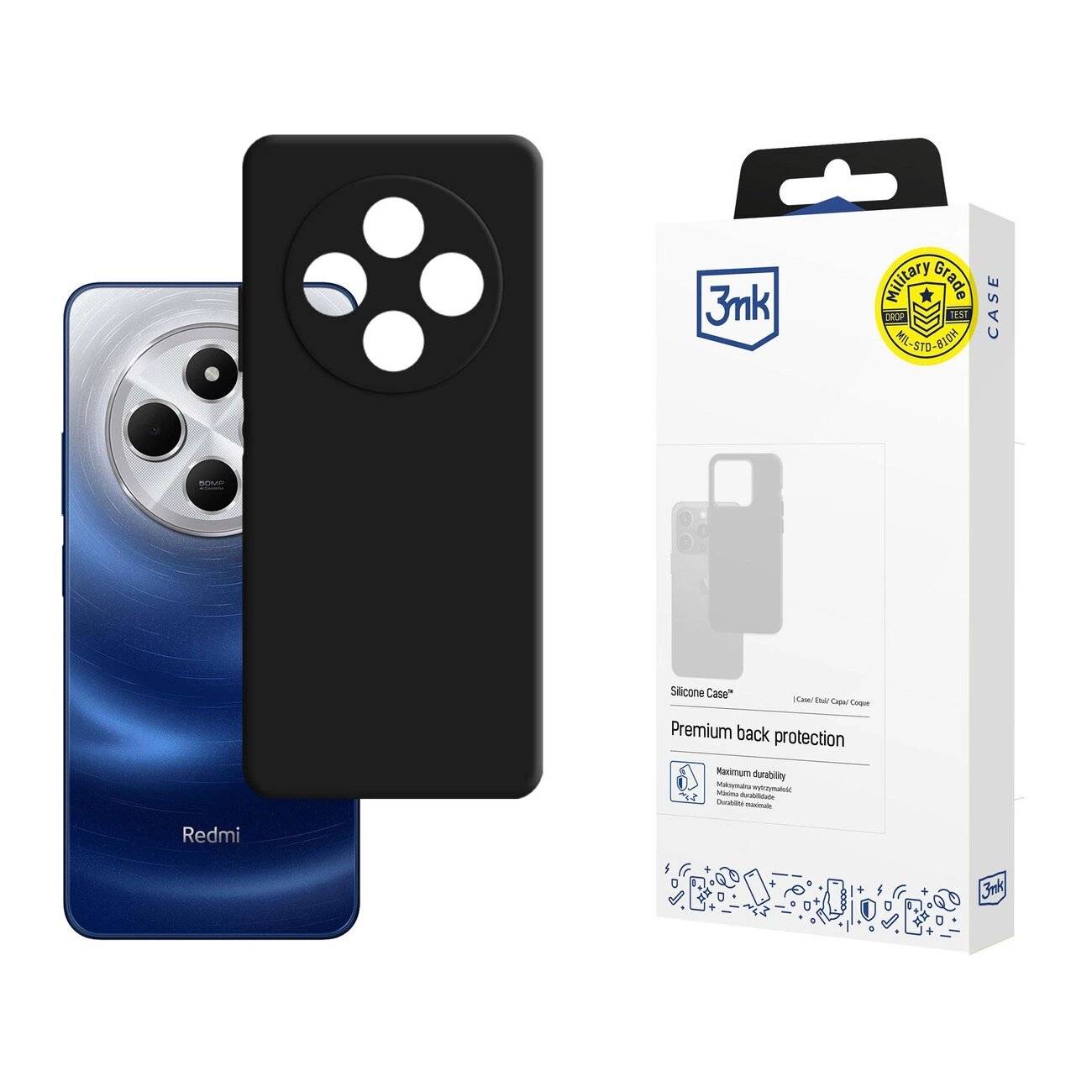 3mk Silikonhülle Xiaomi Redmi 14C / A4 5G - Schwarz
