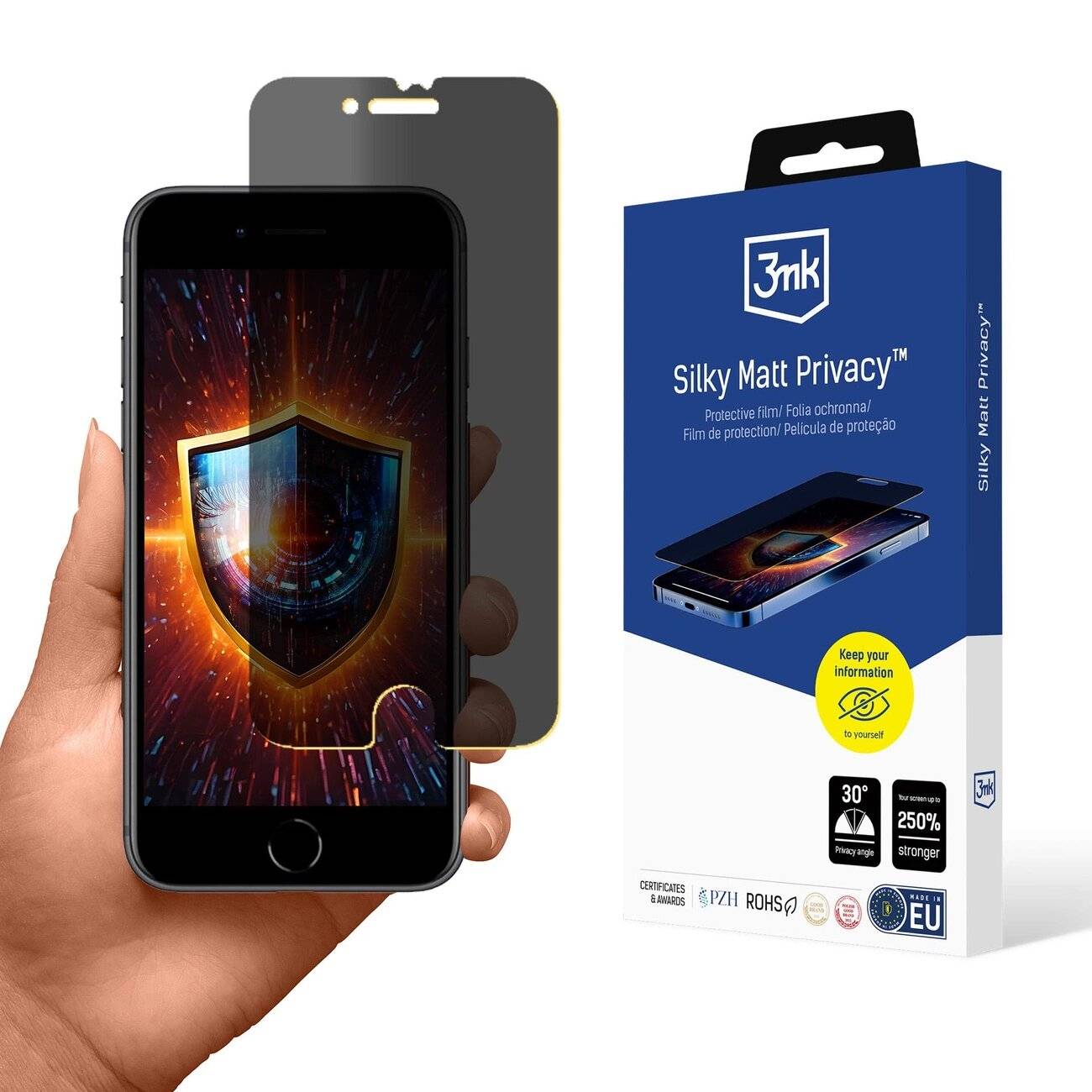 Blickschutzfolie Matt 3mk Silky Privacy Apple iPhone SE 2022