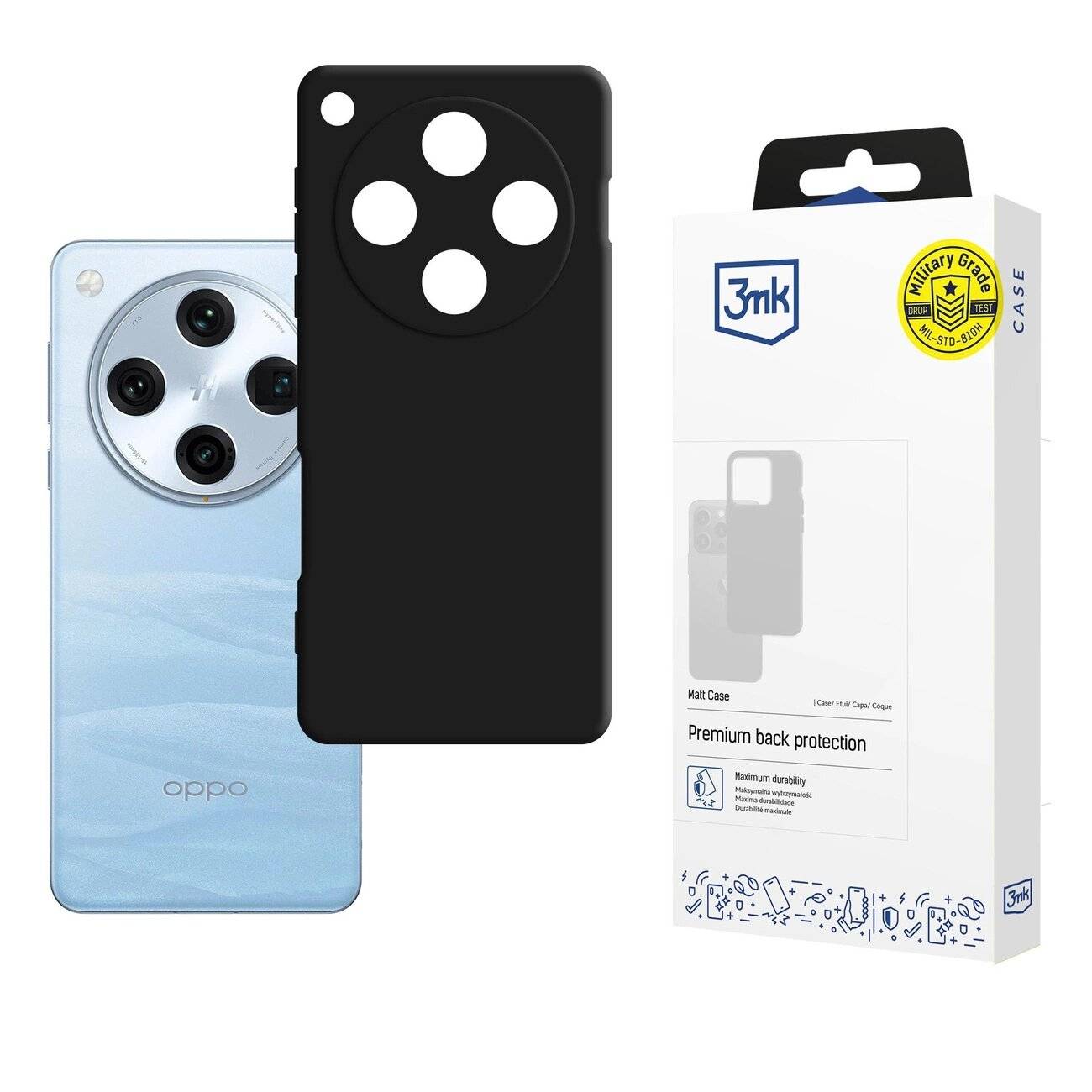 3mk Matt Case Oppo Find X8 Pro - Schwarz