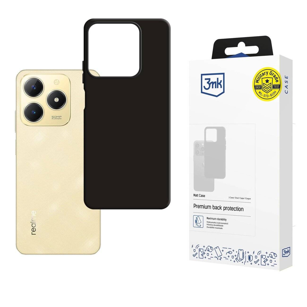 3mk Mattgehäuse Realme C61 - schwarz