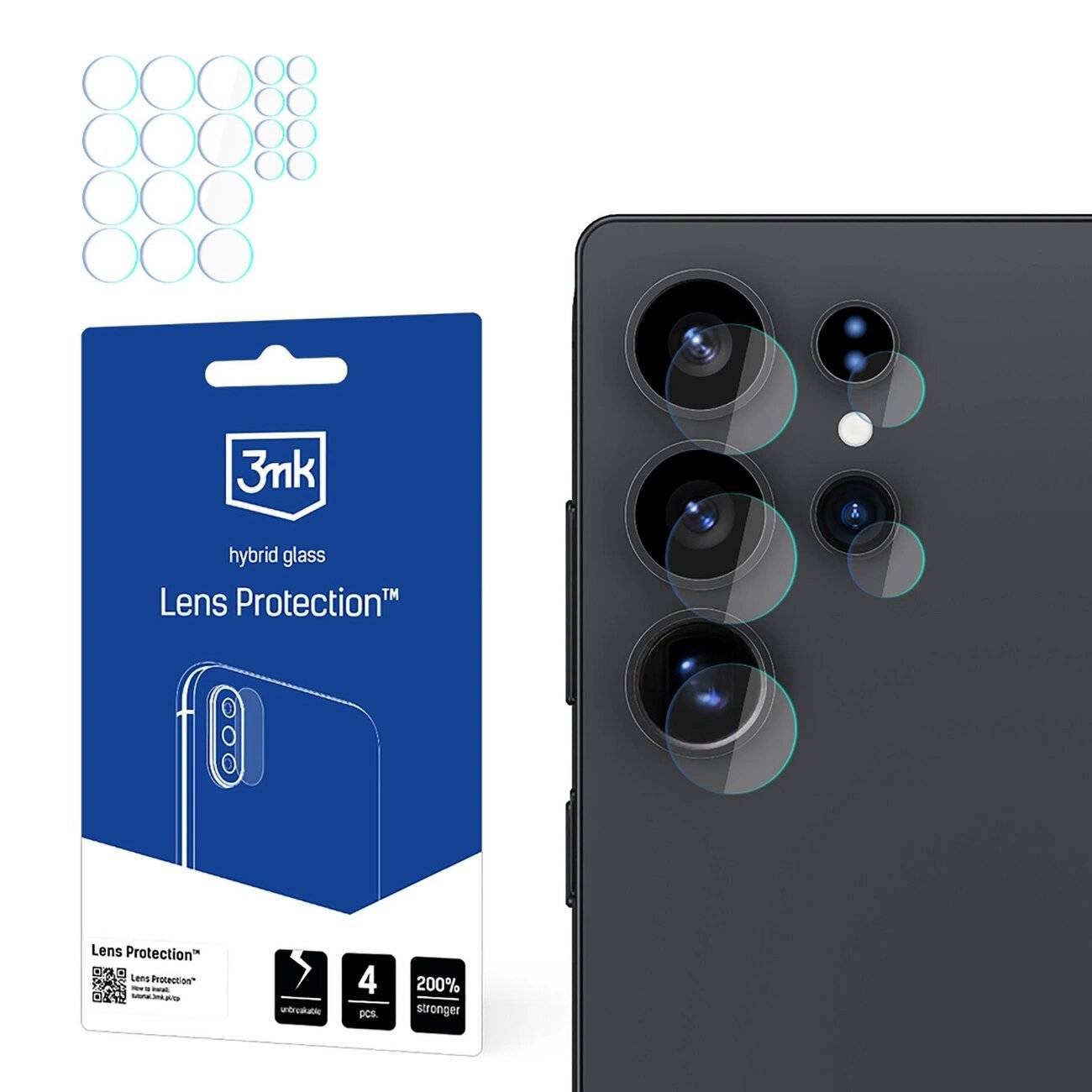 3mk Objektivschutz-Kameraobjektivglas Samsung Galaxy S25 Ultra