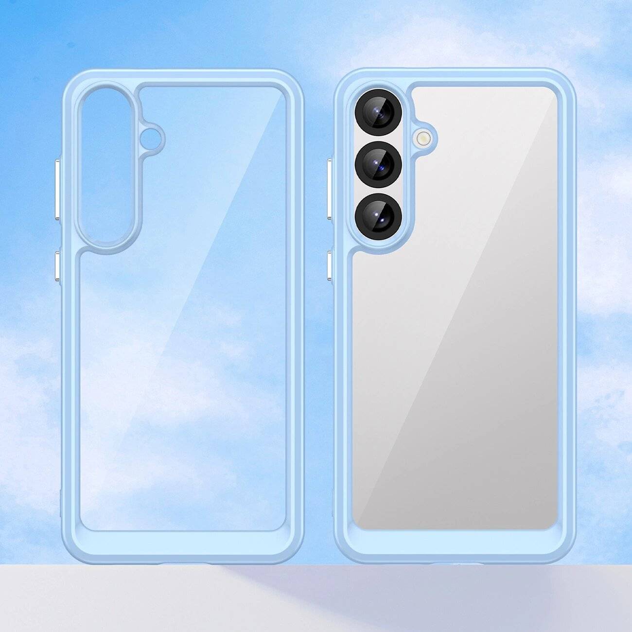 Outer Space Hülle Samsung Galaxy A36 Cover Flexiblem Rahmen - Blau