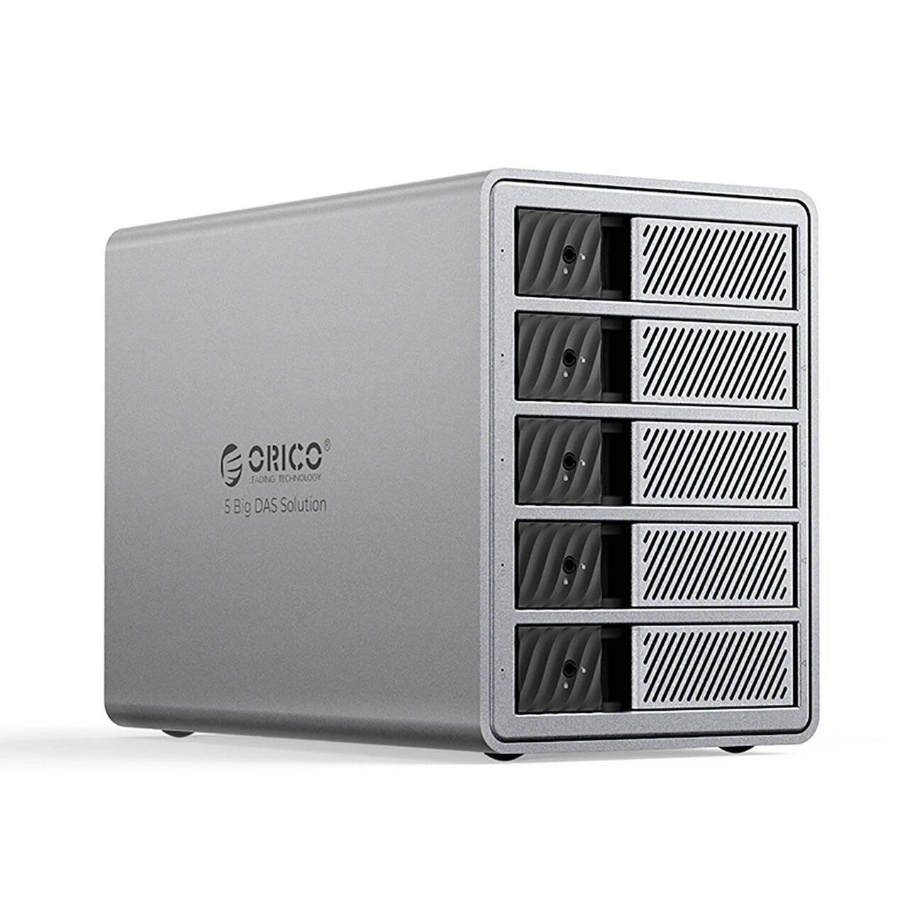 Orico 9858T3 5 Big Solution ProThunder Disk Array Thunderbolt 3 x 2,5″/3,5″ SATA HDD/SSD - Grau