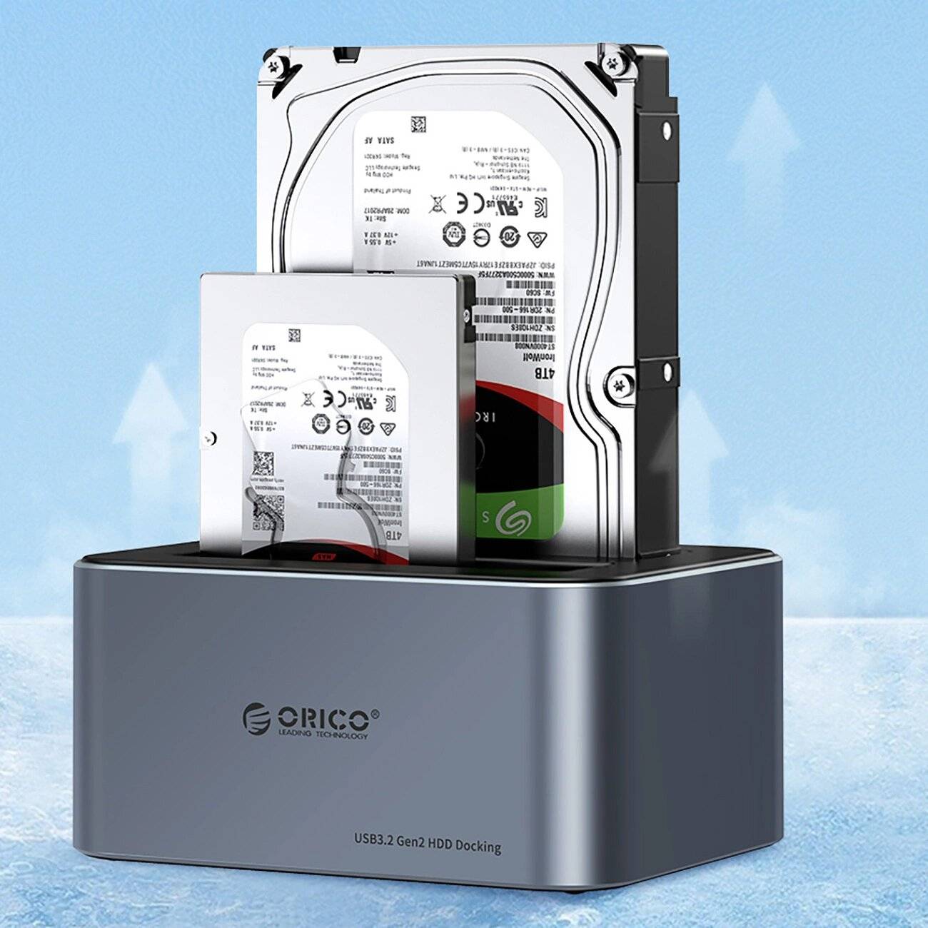 Orico 6656C3-C 5-Bay Dockingstation Offline-Klonfunktion 2,5″/3,5″ SATA HDD/SSD - Grau