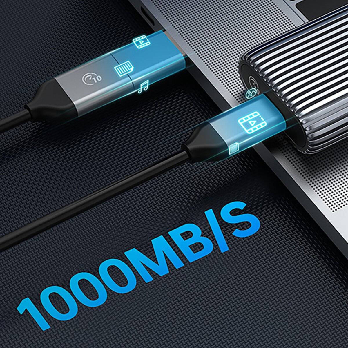 Orico AM2C3-G2 M.2 NVME USB-C 3.2 Festplattenlaufwerk - Grau