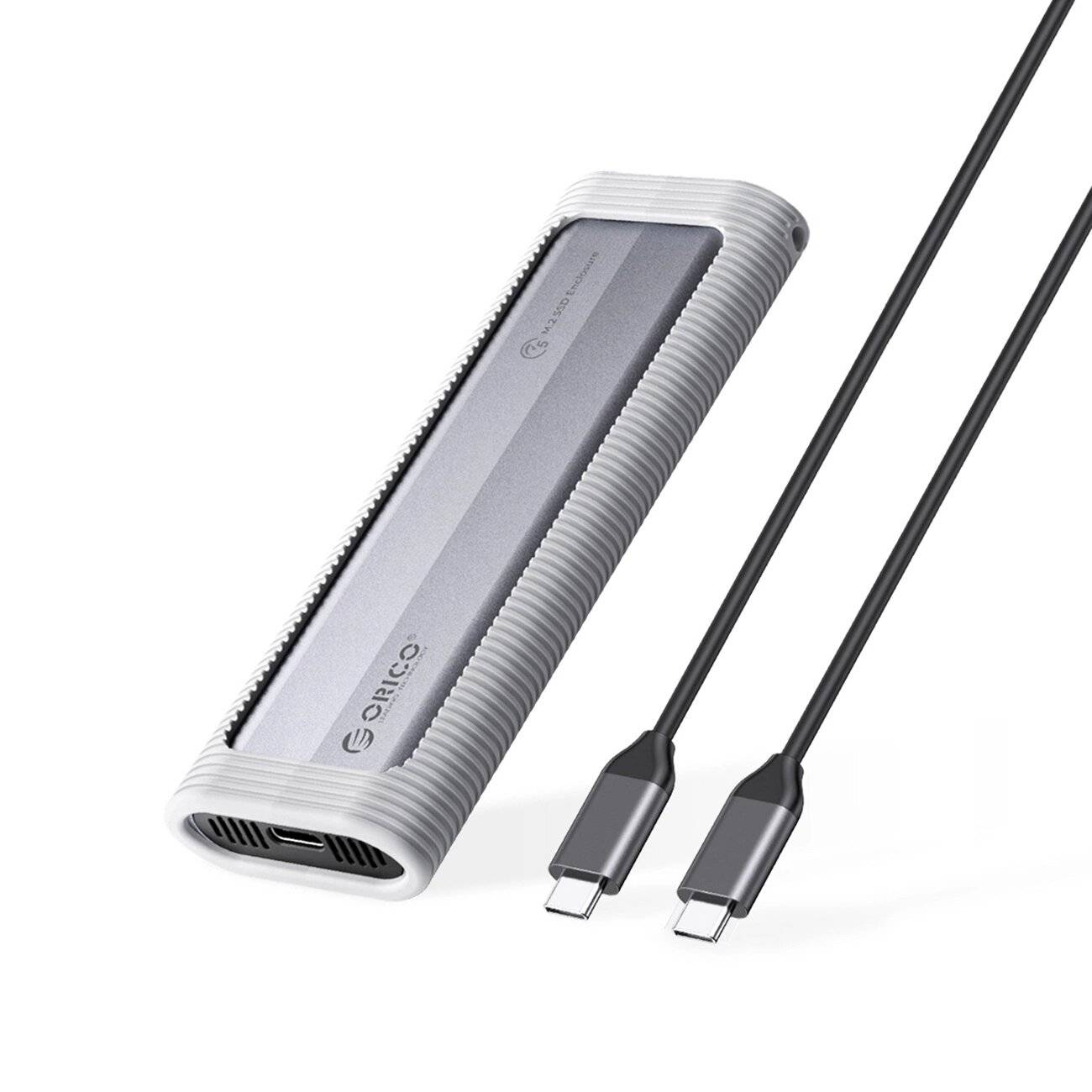 Orico AXM2F M.2 SATA SSD USB-C 3.2 Festplattengehäuse - Grau