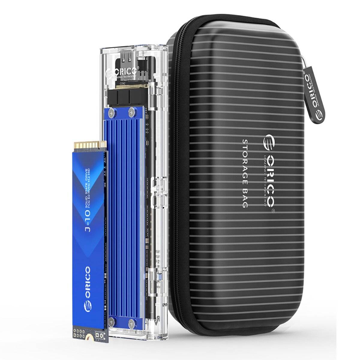Orico TCM2-C3 M.2 NVMe SSD Gehäuse USB-C 3.1 10Gb/s Blau