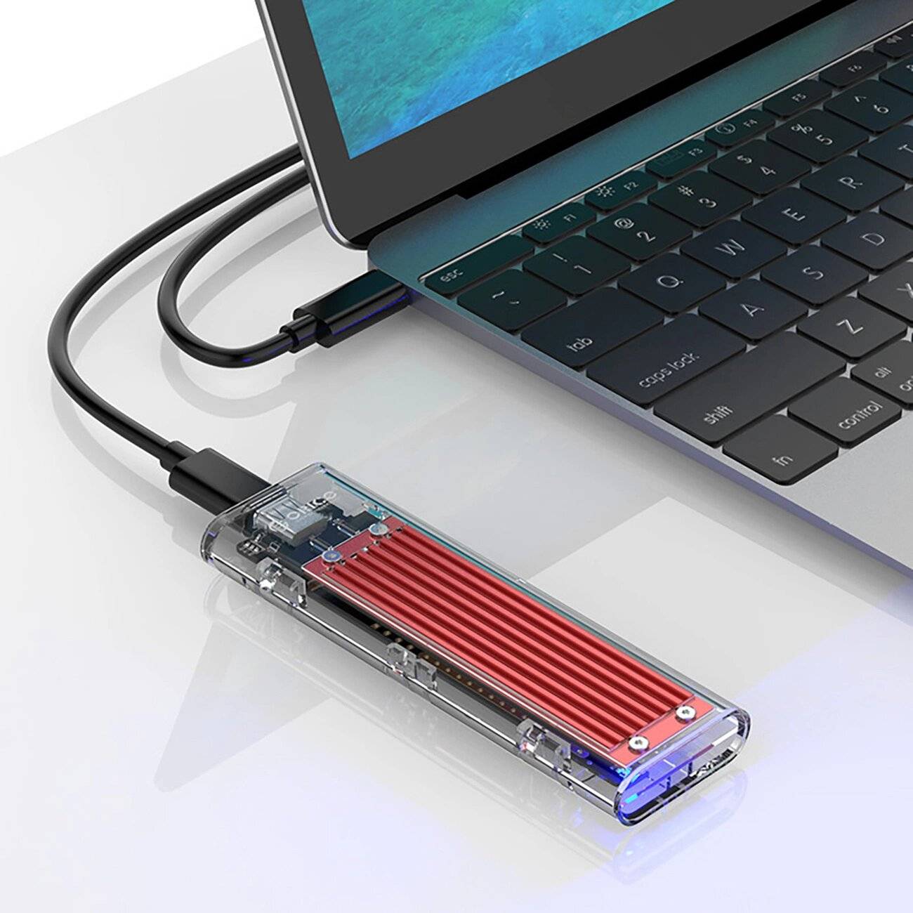 Orico TCM2-C3 M.2 NVME USB-C 10Gb/s Festplattenlaufwerk - Rot