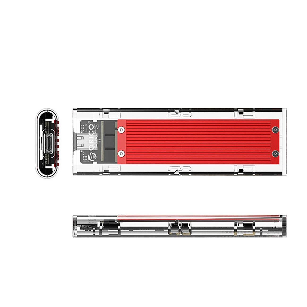 Orico TCM2-C3 M.2 NVME USB-C 10Gb/s Festplattenlaufwerk - Rot