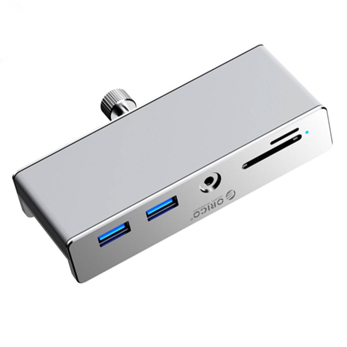Orico MH5PMM Klemmmontierter Hub USB-C / 2x USB-A 3.0, + SD&TF 3,5mm Audio - Schwarz