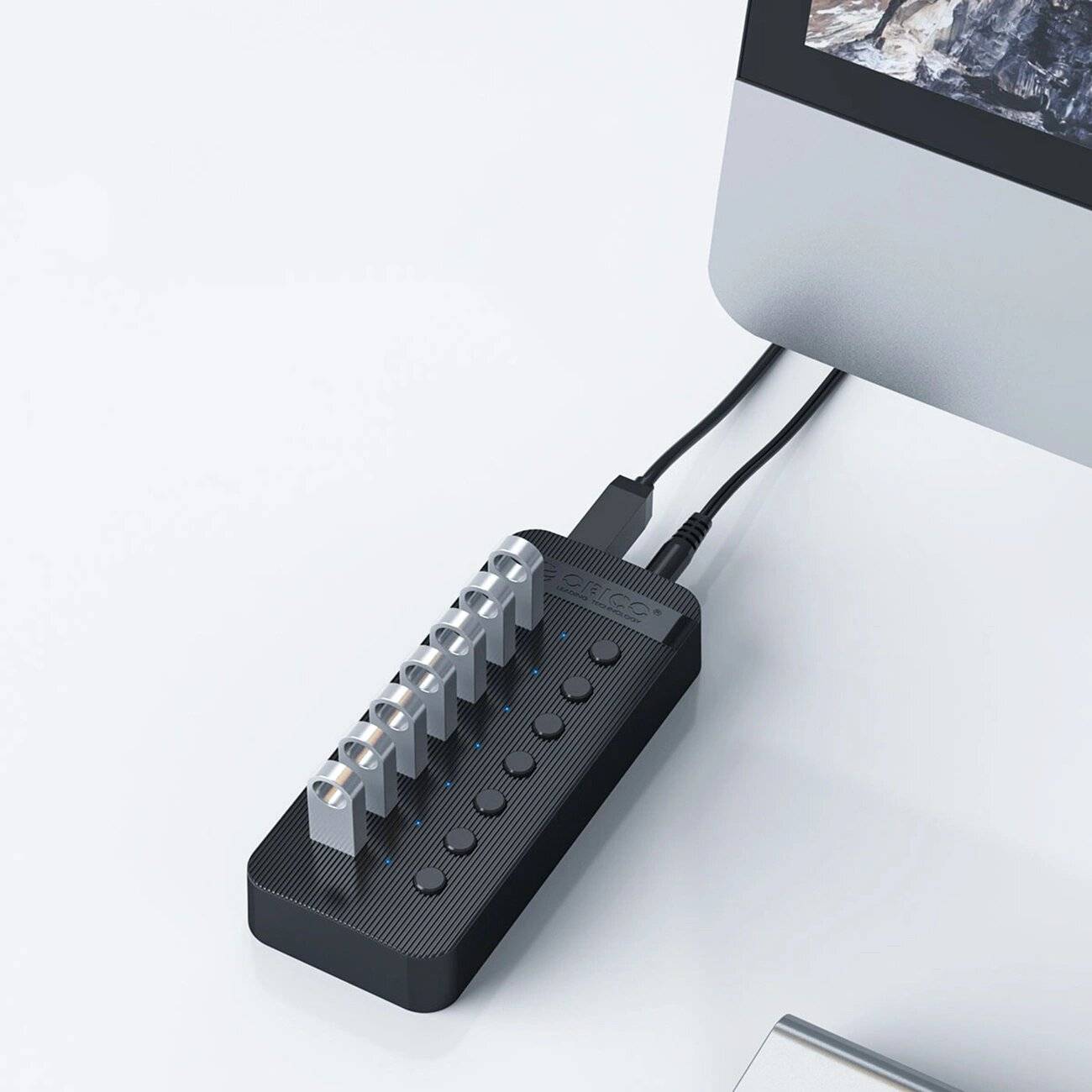 Orico CT2U3-13AB 13x USB-A 3.0 Hub Schaltern - Schwarz