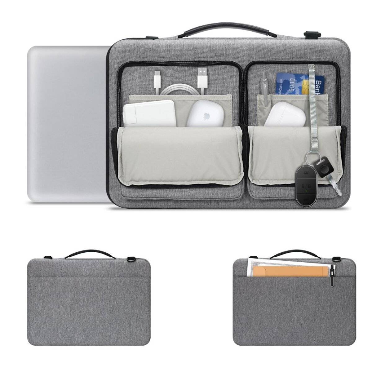15-16 Tech-Protect Defender Bag Laptoptasche – Grau
