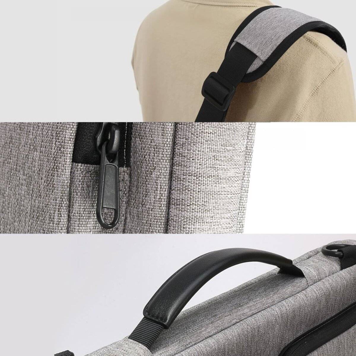15-16 Tech-Protect Defender Bag Laptoptasche – Grau