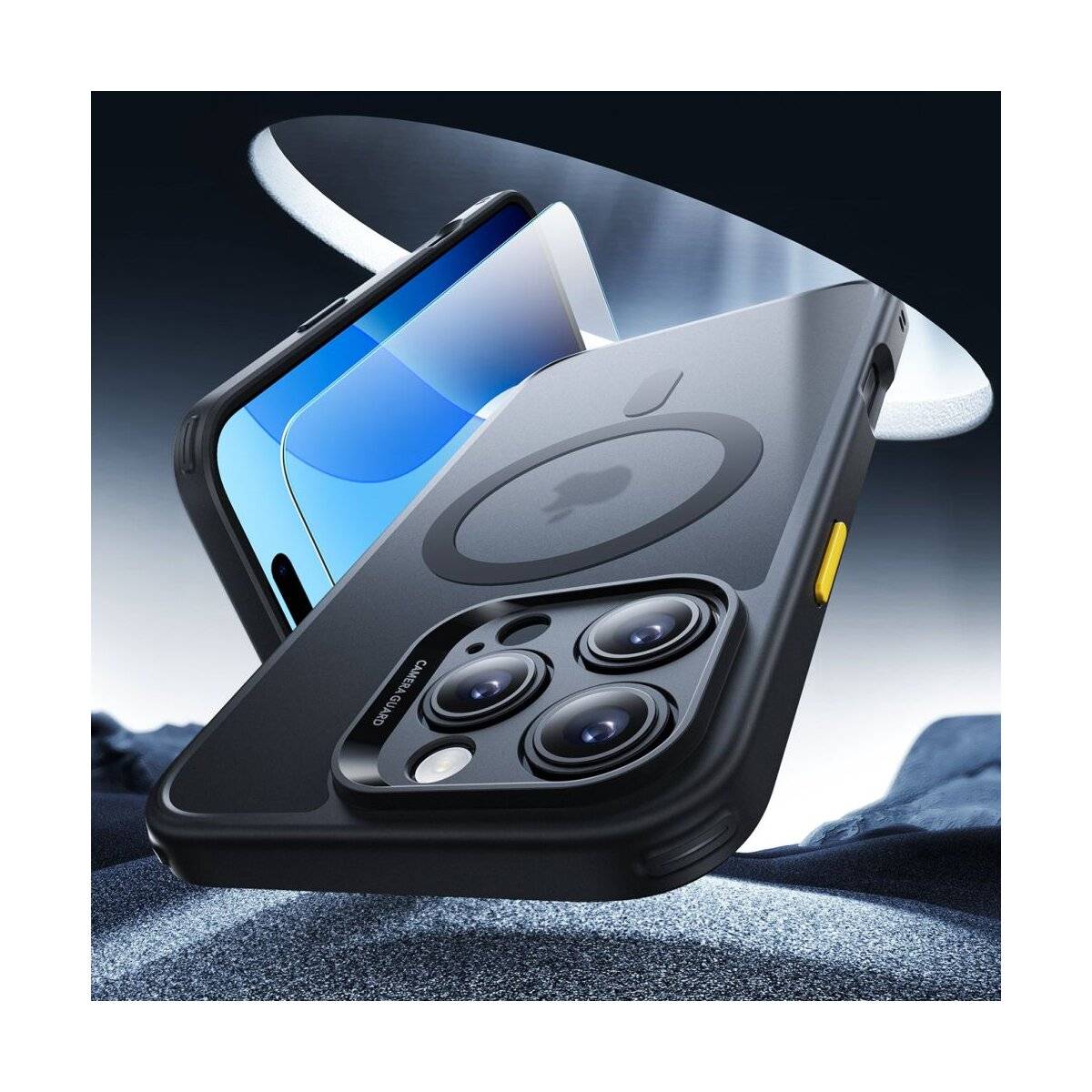 ESR Classic Pro Set Halolock magnetisch Hülle Kompatibel mit iPhone 16 Pro Schwarz