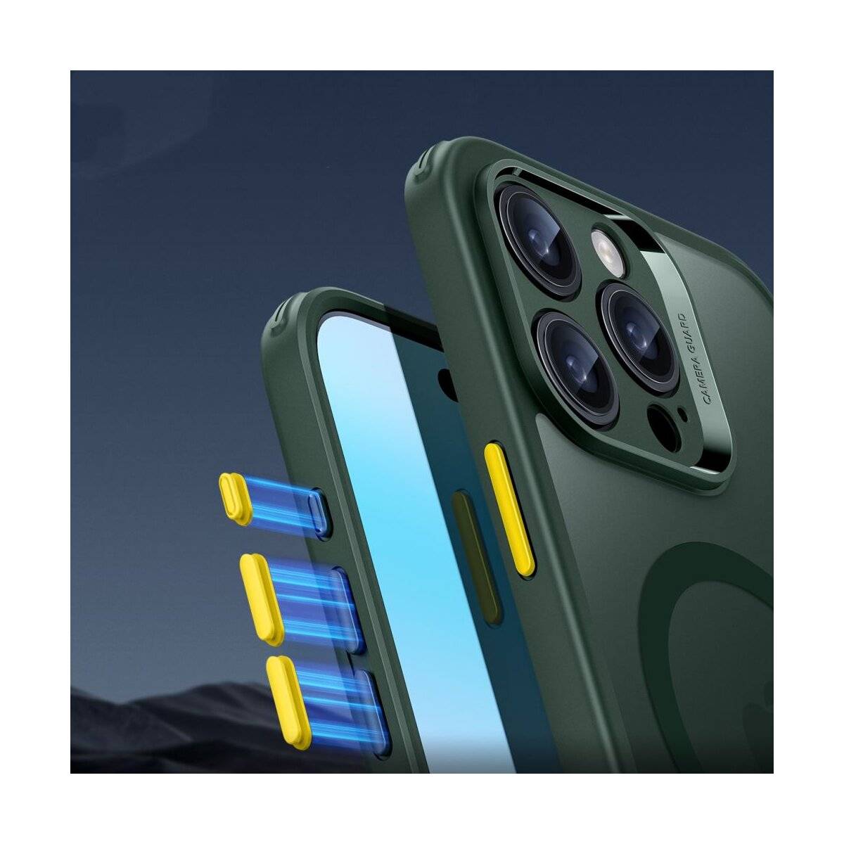 ESR Classic Pro Set Halolock magnetisch Hülle Kompatibel mit iPhone 16 Pro Max grün