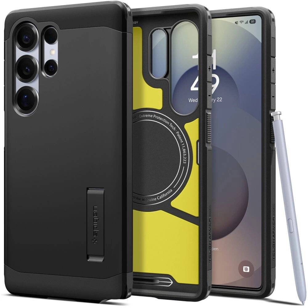 Spigen Tough Armor MagSafe Hülle Samsung Galaxy S25 Ultra - Schwarz