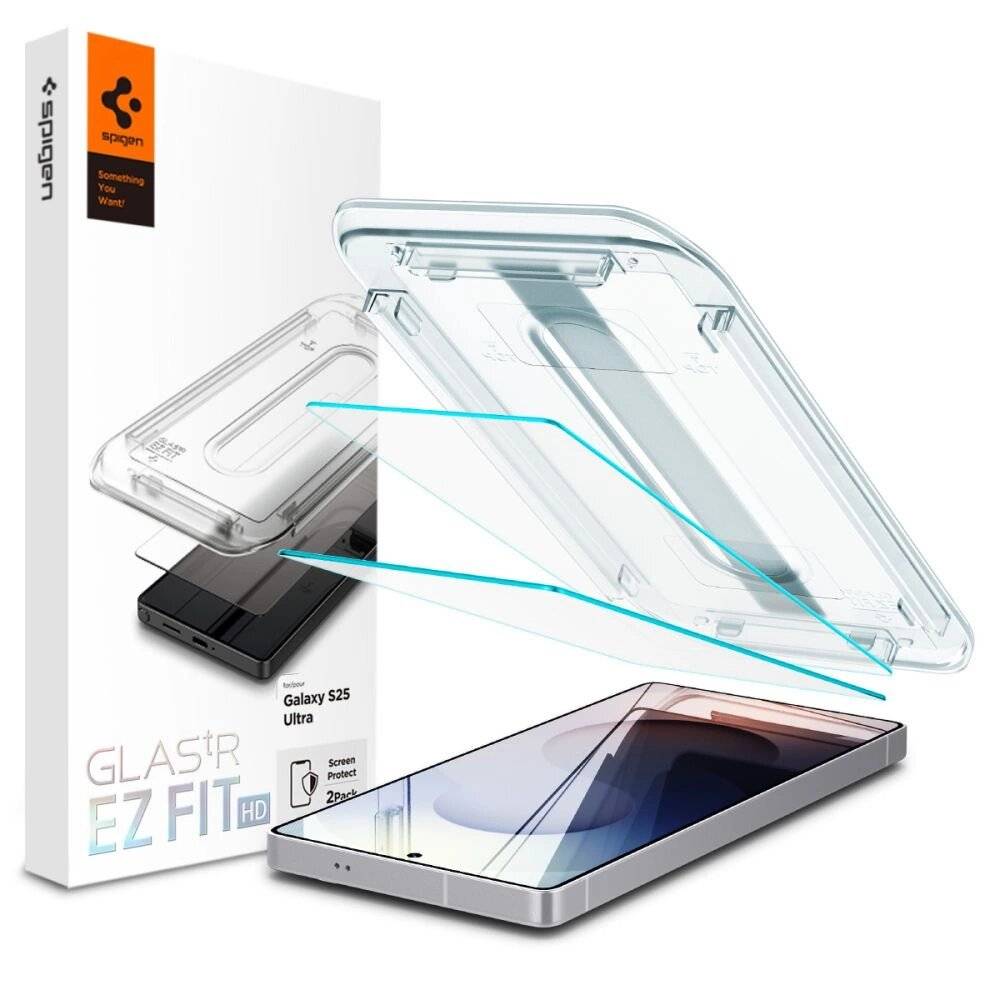 Spigen Glas.tR EZ FIT Schutzglas 2er-Pack Samsung Galaxy S25 Ultra – transparent