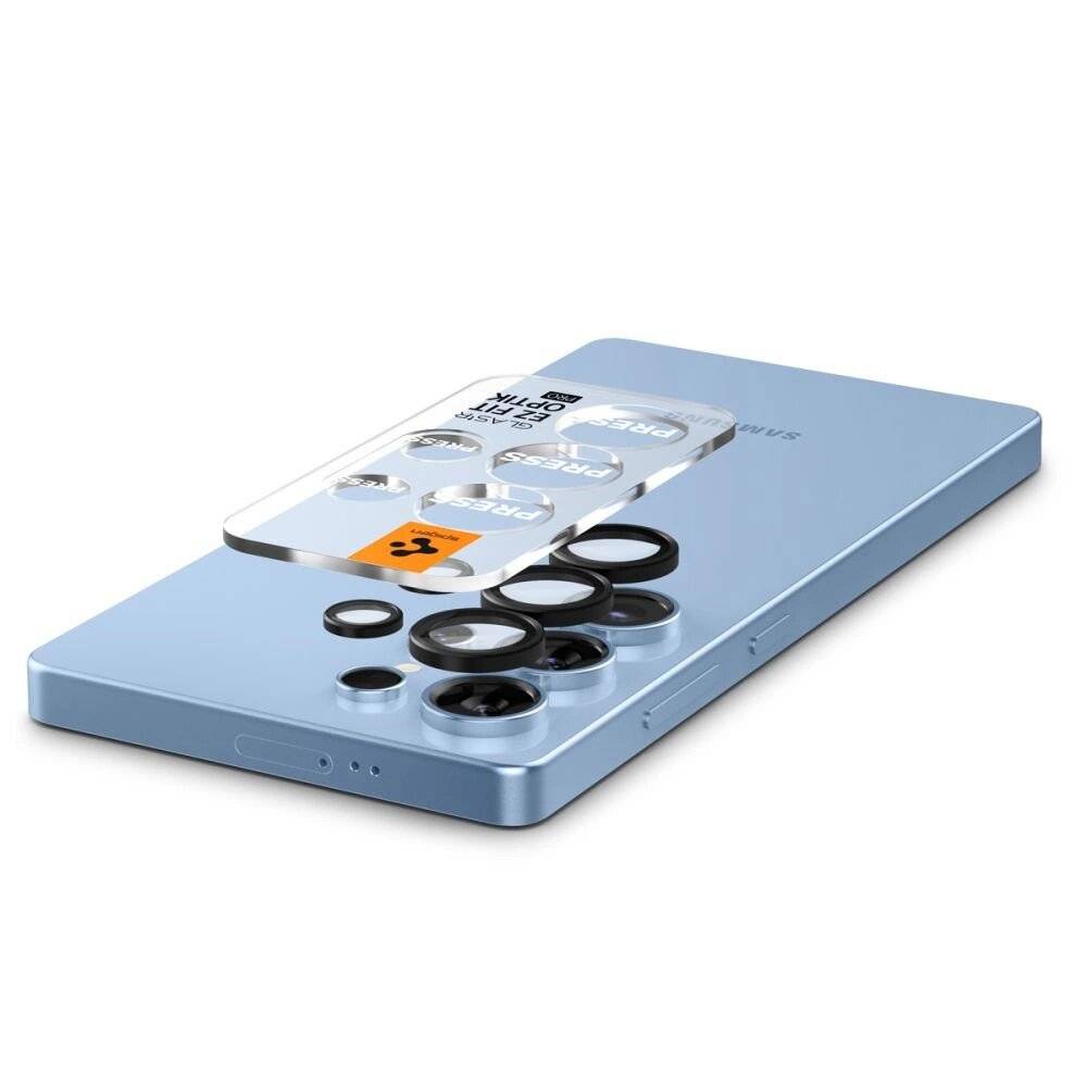 Spigen Optik Pro GLAS.TR EZ FIT 2er-Pack Kameraabdeckung Samsung Galaxy S25 Ultra – Schwarz