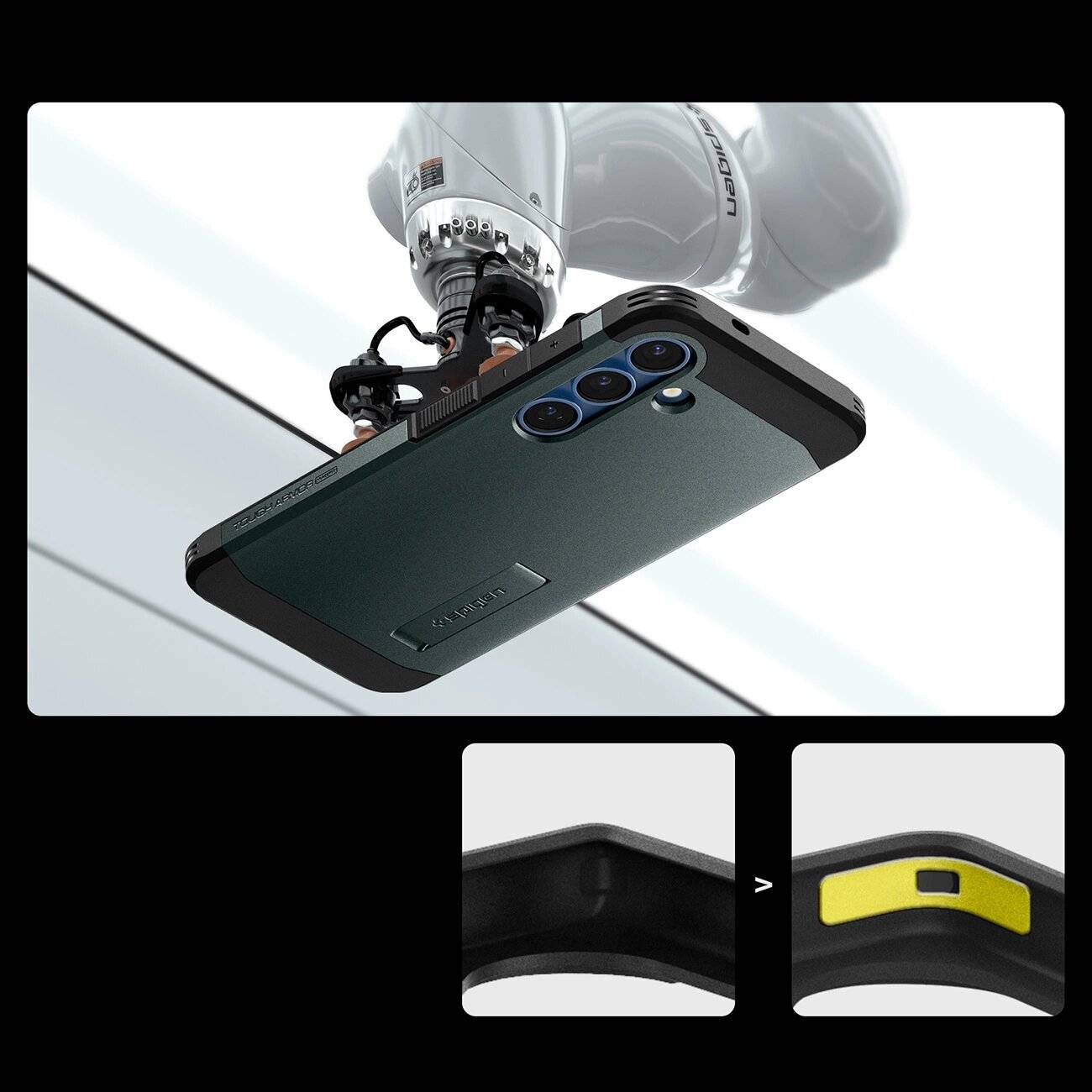 Spigen Tough Armor MagSafe Hülle Samsung Galaxy S25+ - Grün